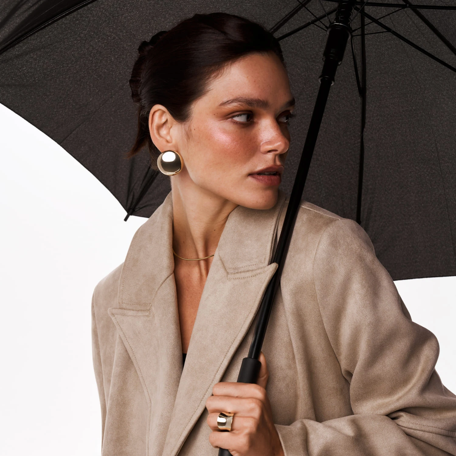 Крупные серьги PENELOPE из серебра в покрытии желтое золото