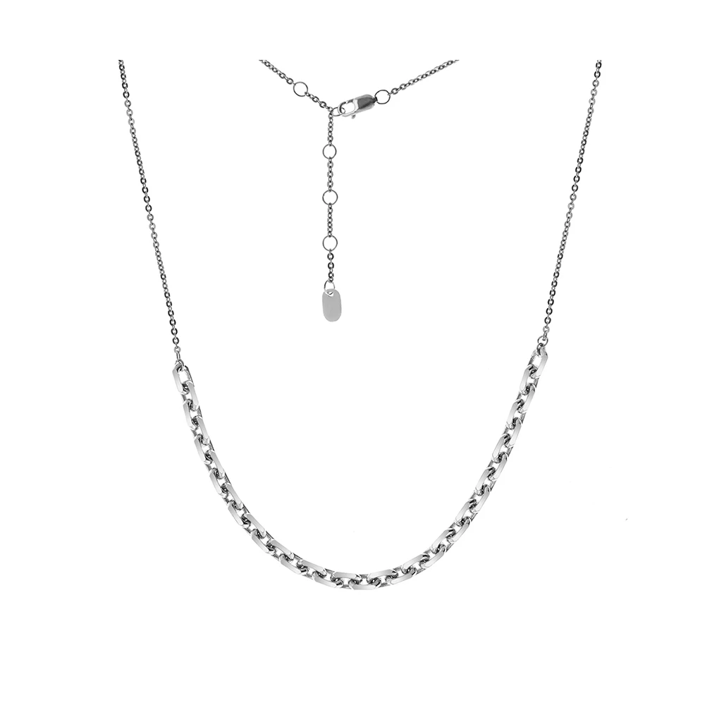 Серебряное колье с цепью