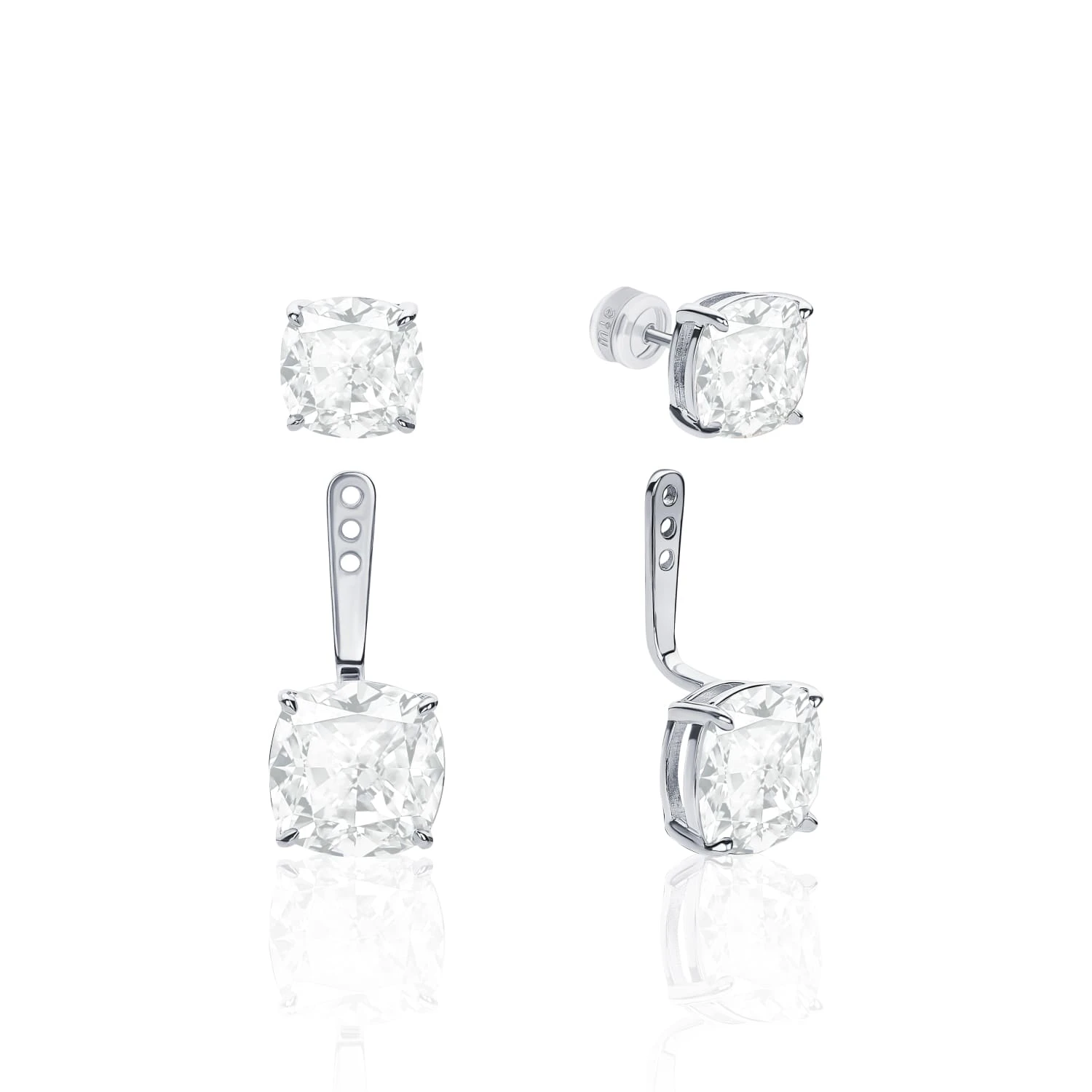 Серебряные серьги-трансформеры PRECIOUS