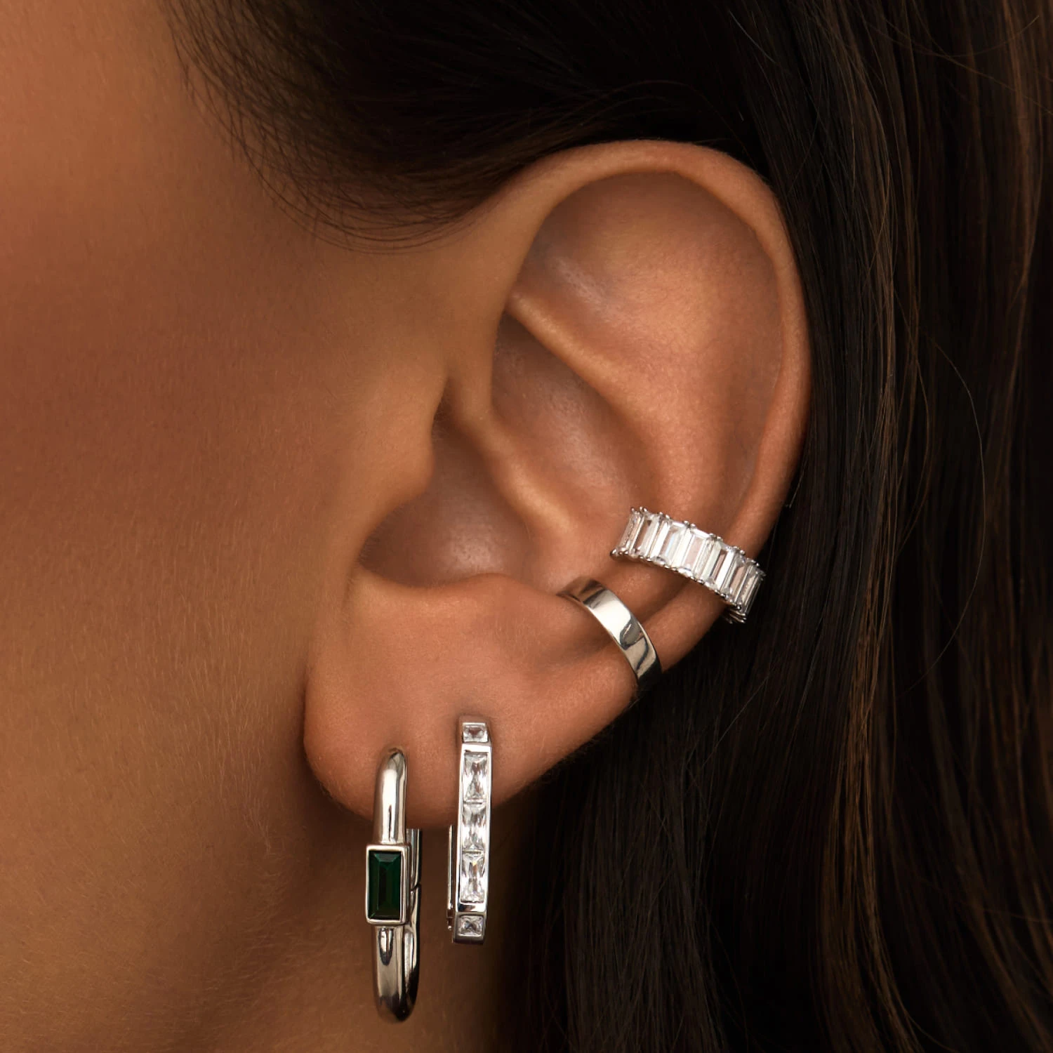 Серебряный кафф без вставок