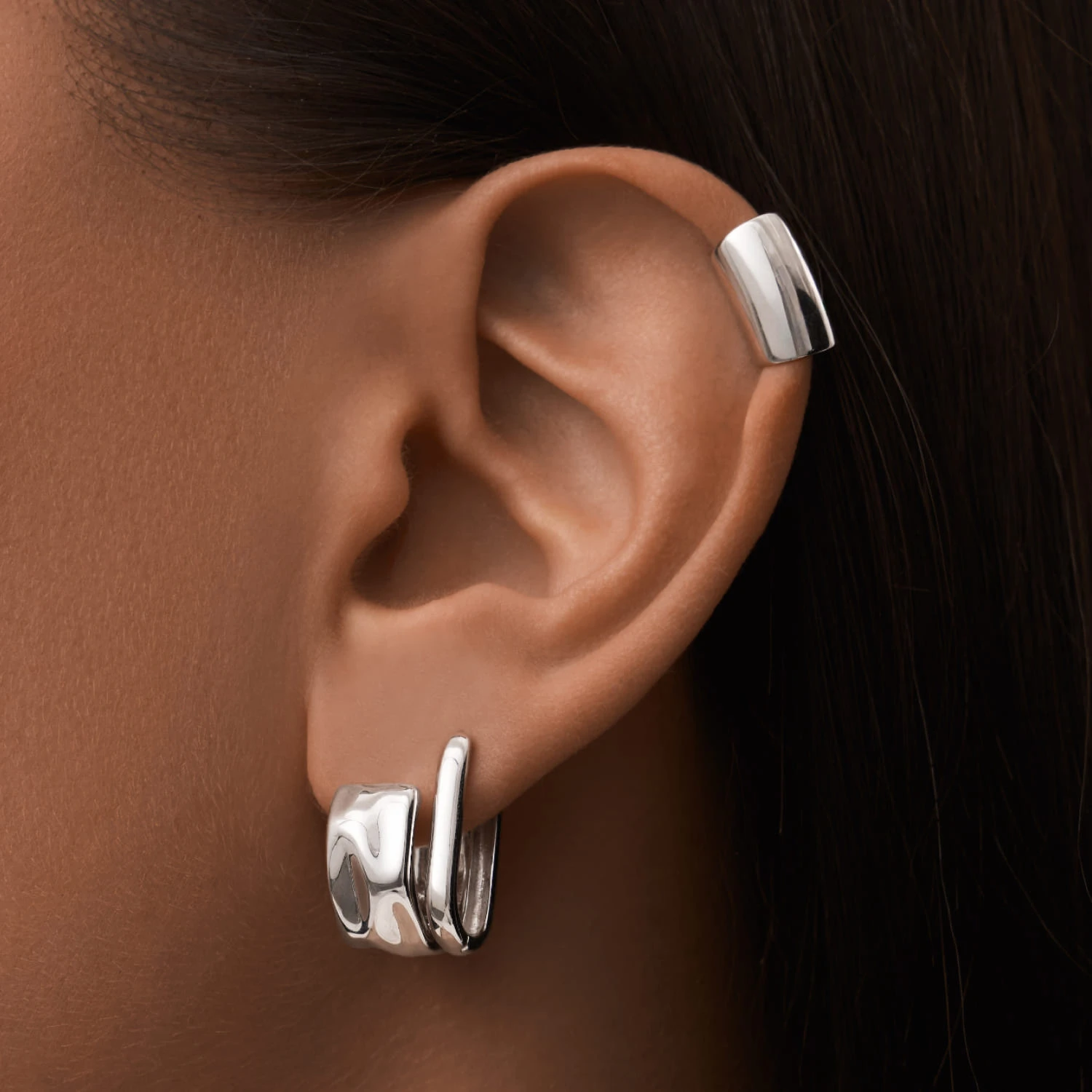 Базовые серьги из серебра