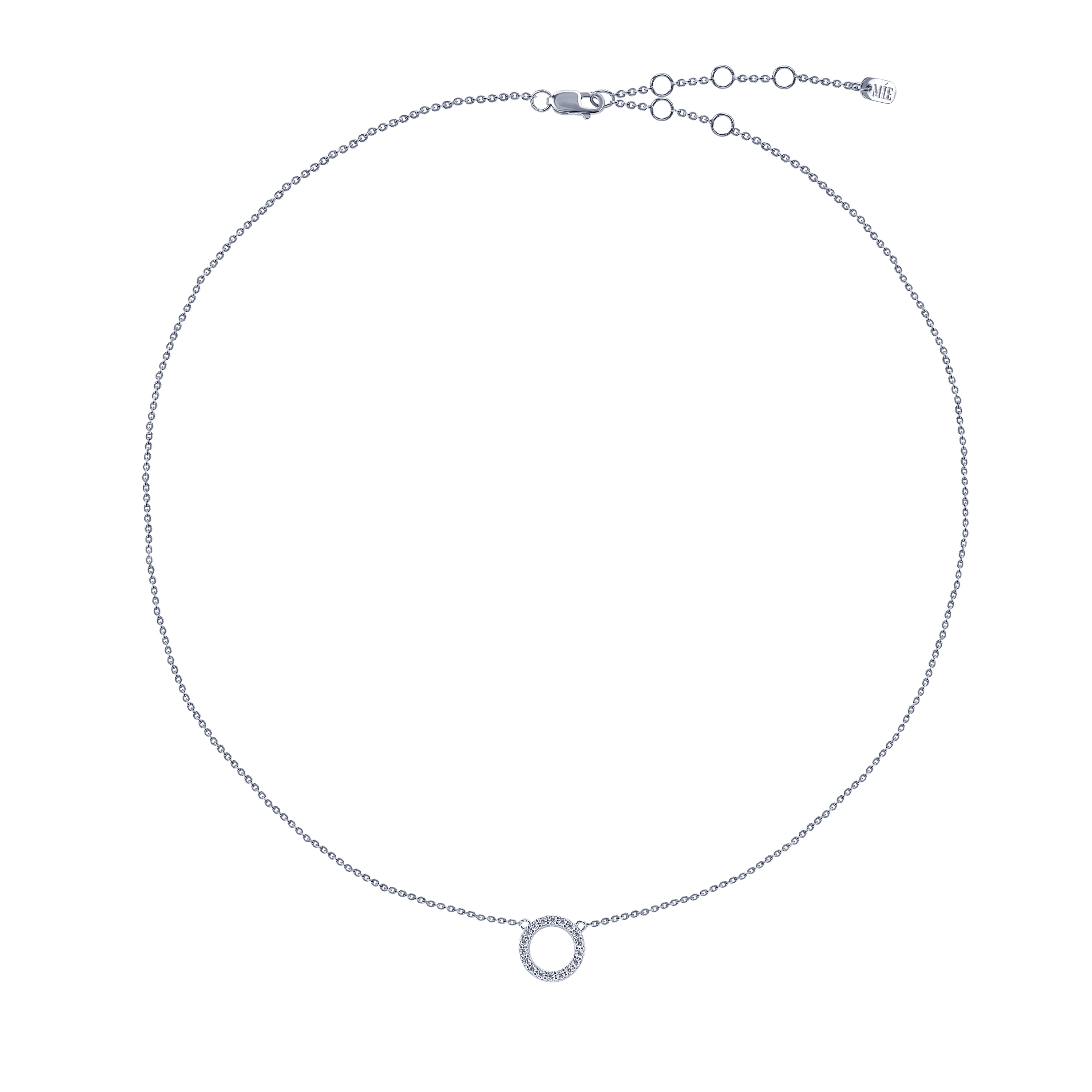 Серебряная подвеска в виде кольца с фианитами MIESTILO 