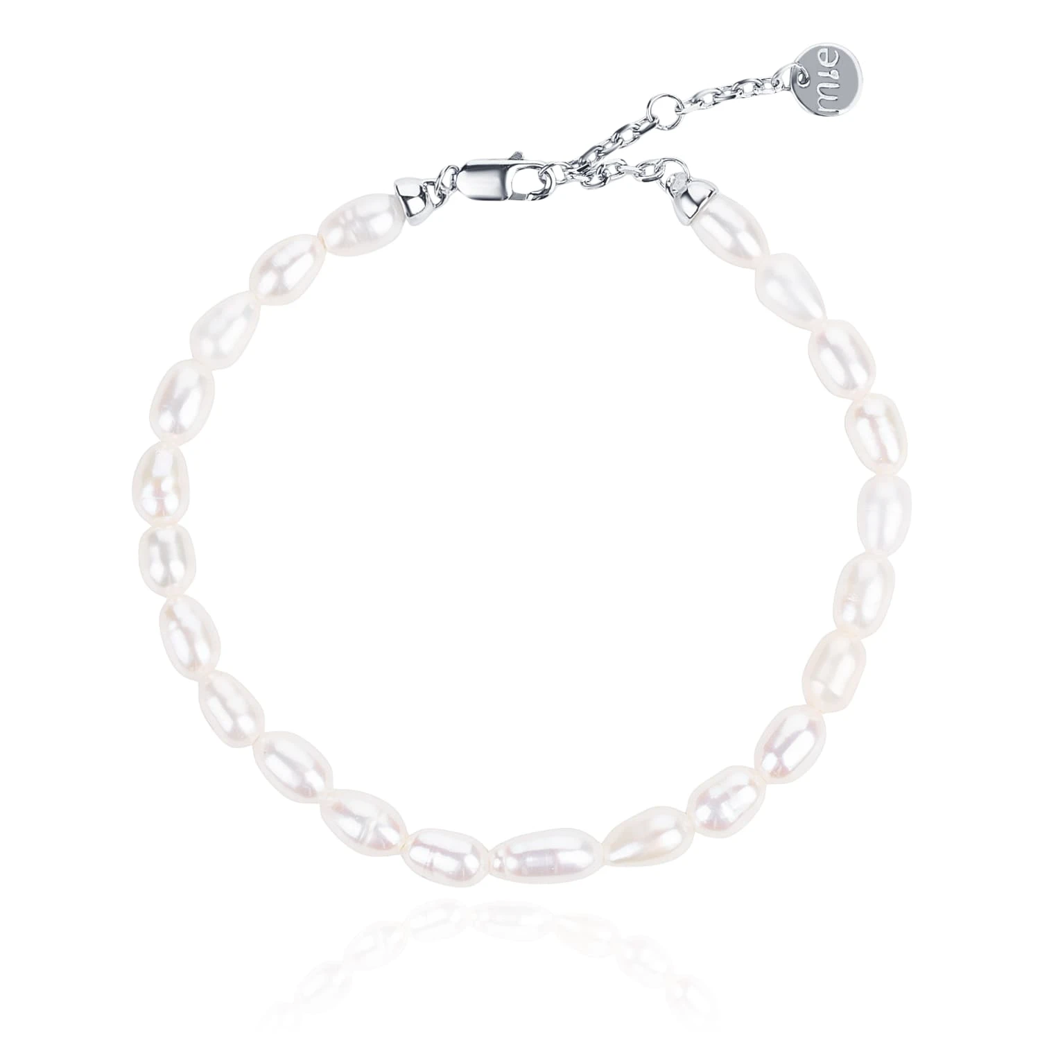 Серебряный браслет с натуральным жемчугом MIESTILO