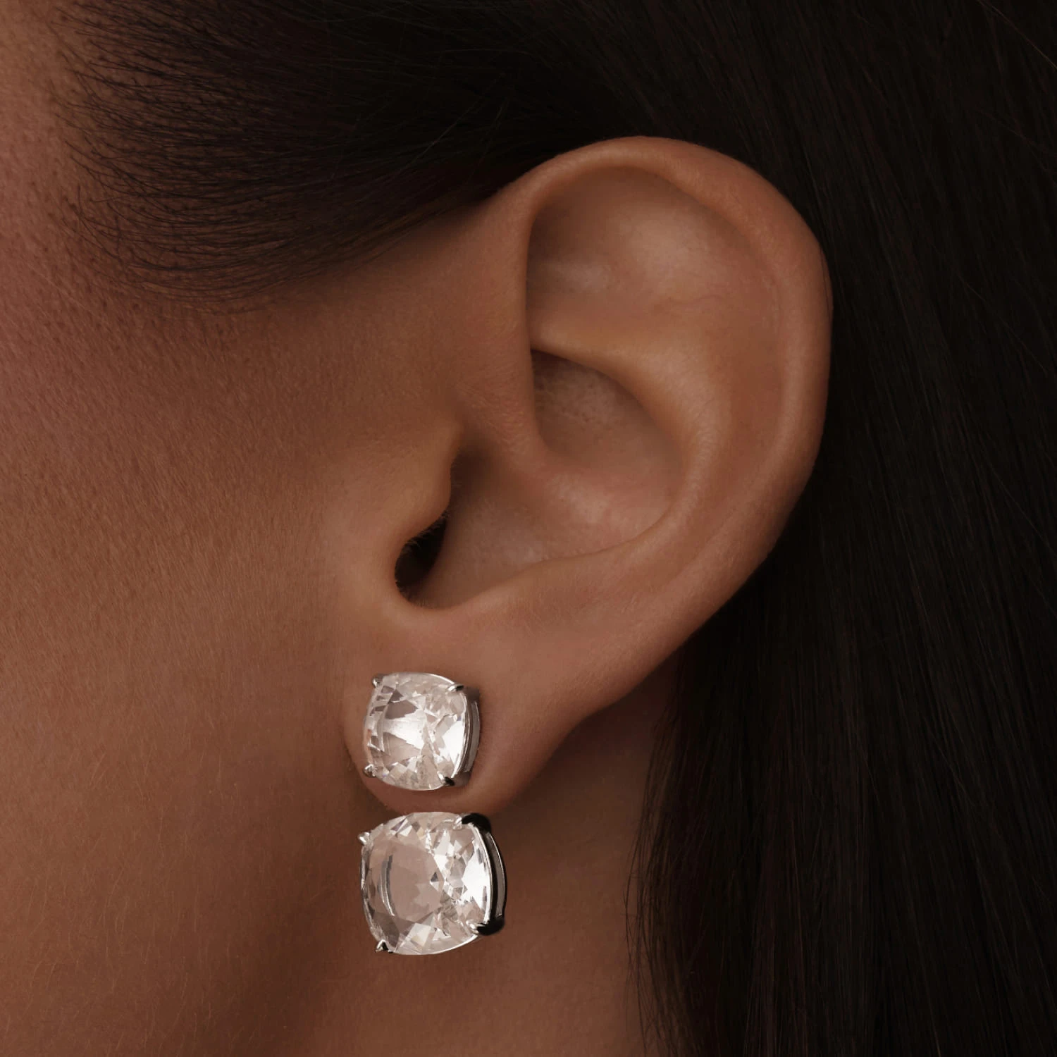 Серебряные серьги-трансформеры PRECIOUS