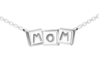 Серебряное колье Мама с подвеской