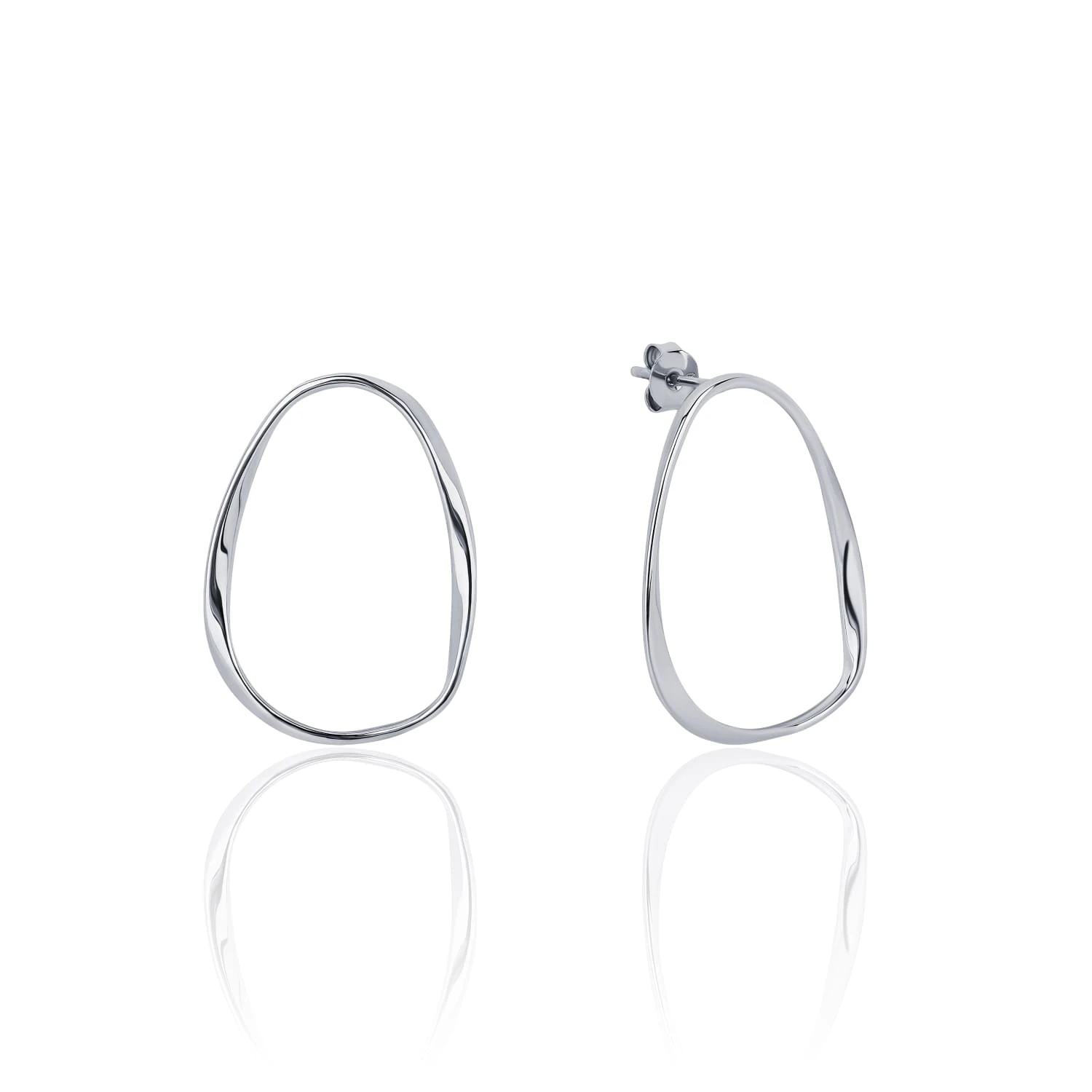 Акцентные пусеты из серебра MIESTILO 