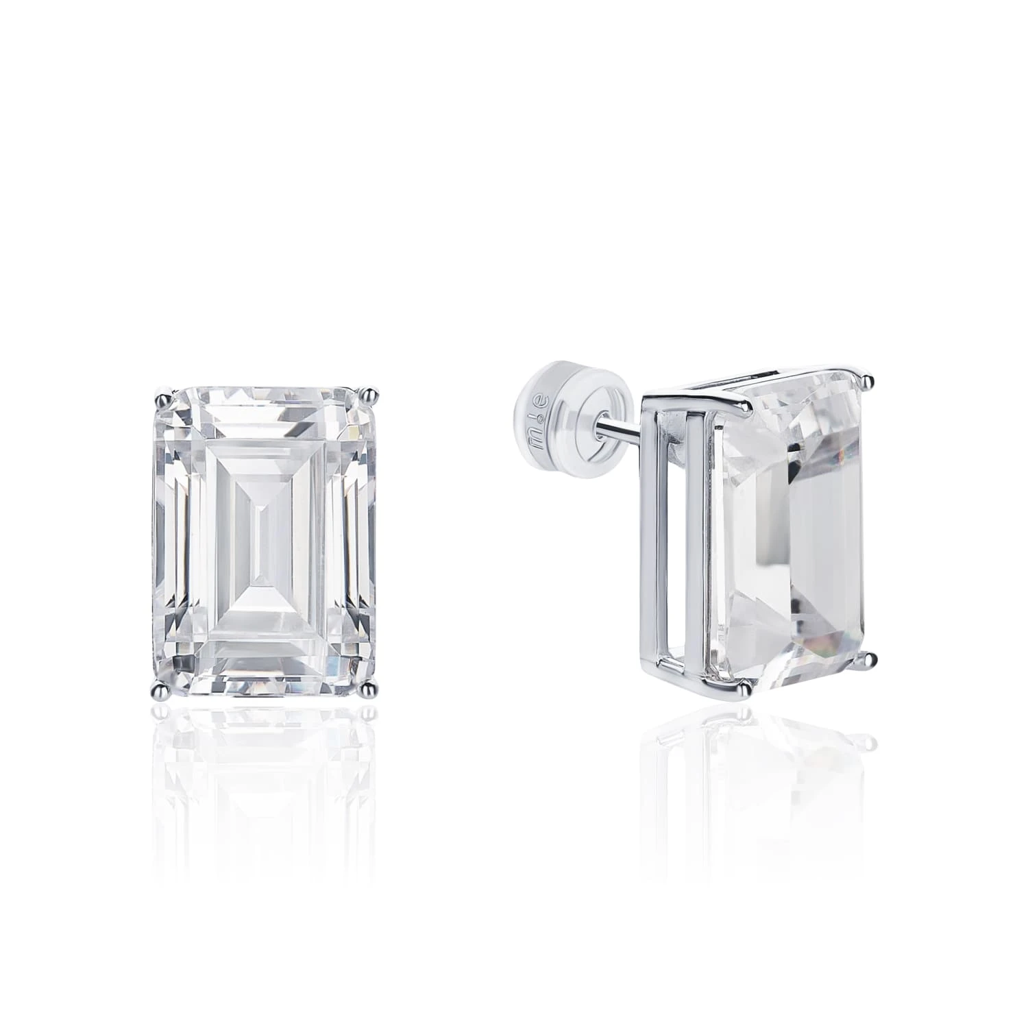 Серебряные крупные серьги ГРАЦИЯ с фианитом