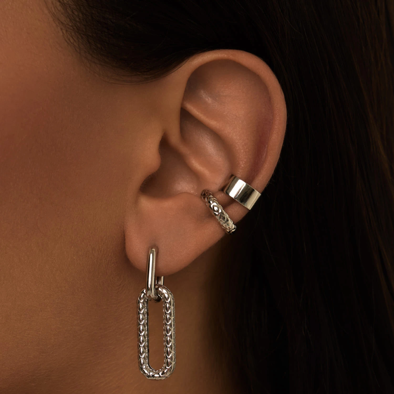 Фактурный кафф из серебра