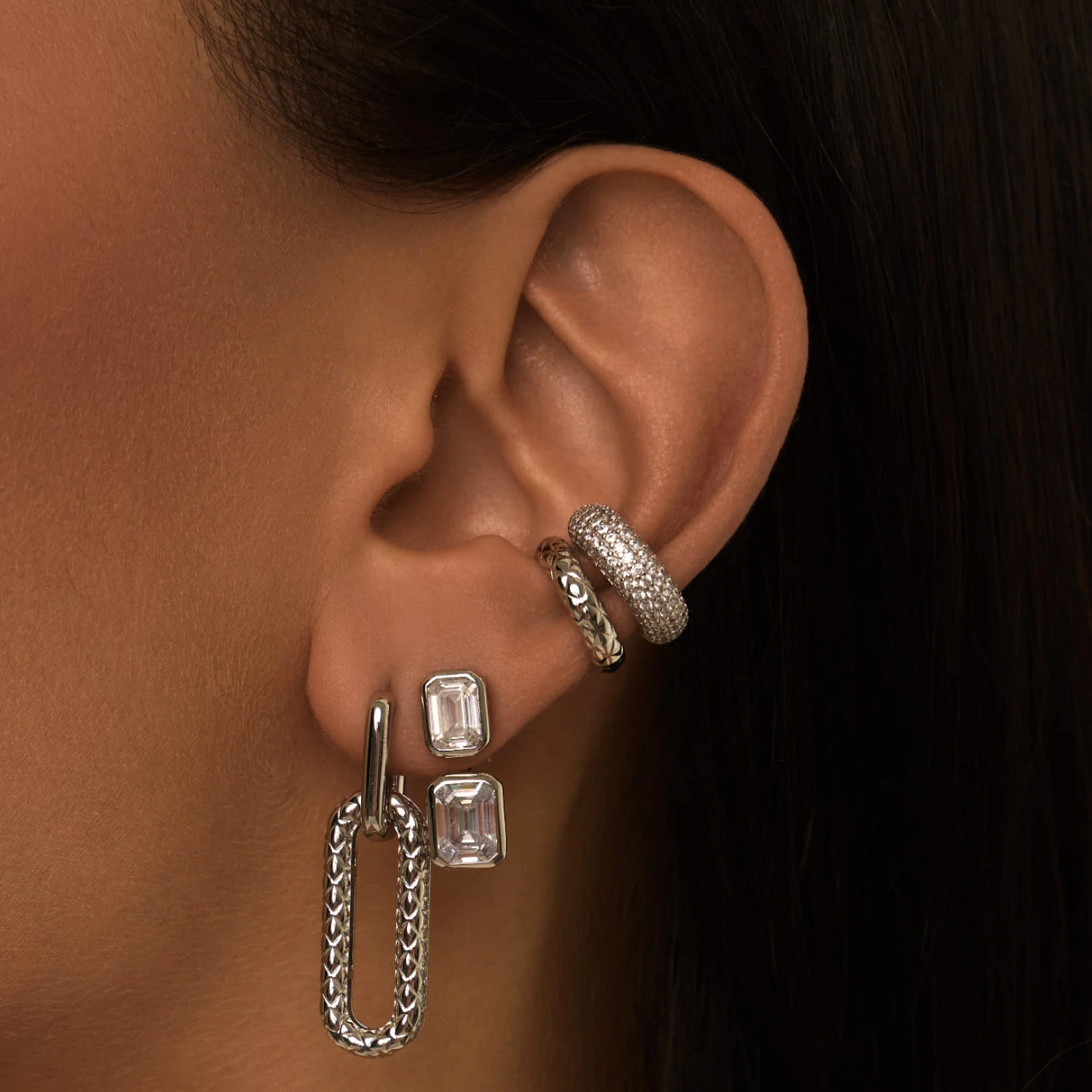 Фактурный кафф из серебра