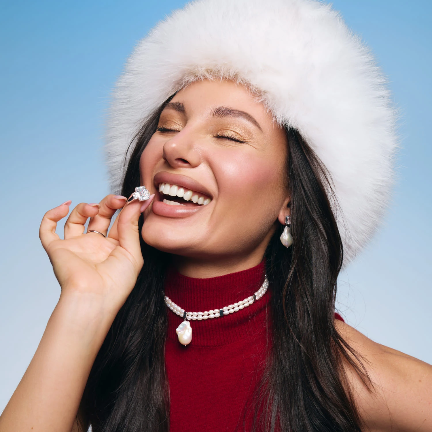 Серебряный чокер SICILIA с барочной жемчужиной