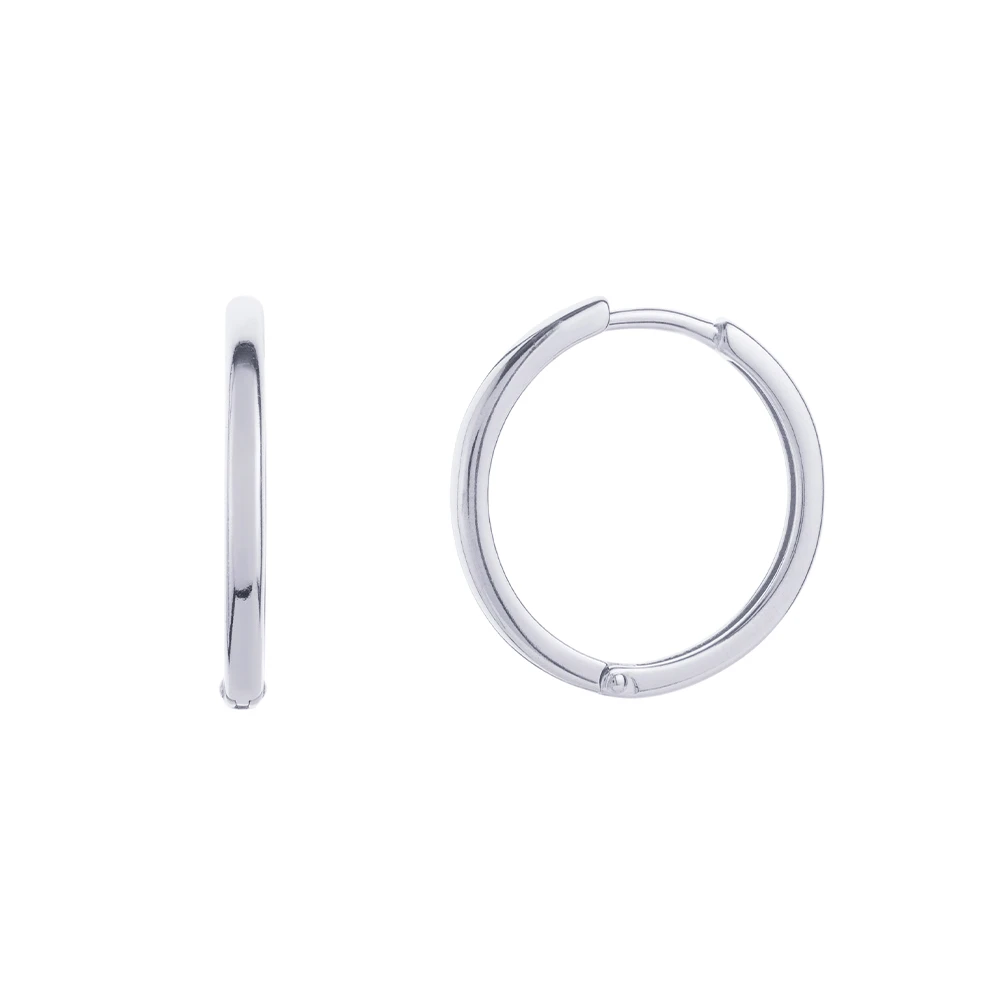 Серебряные серьги кольца 19 мм