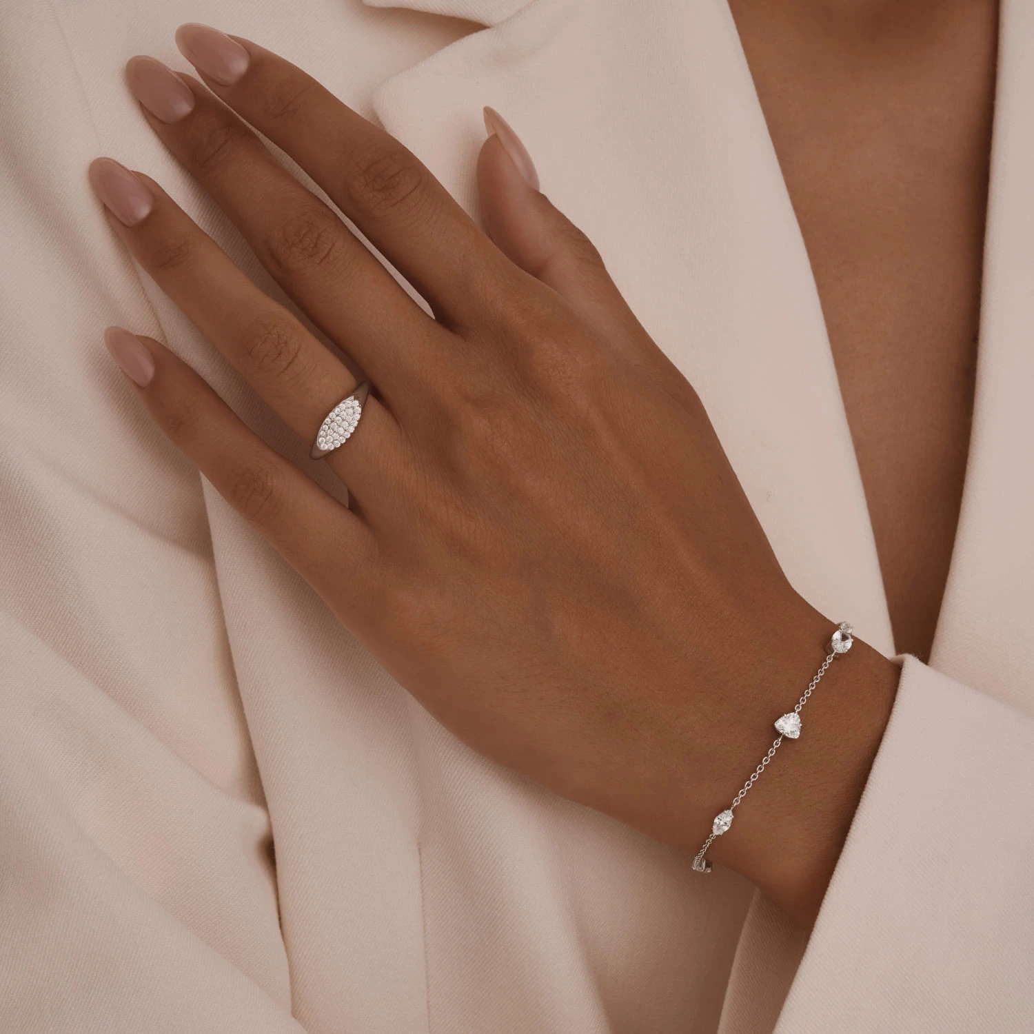 Серебряный браслет с подвесками MIESTILO