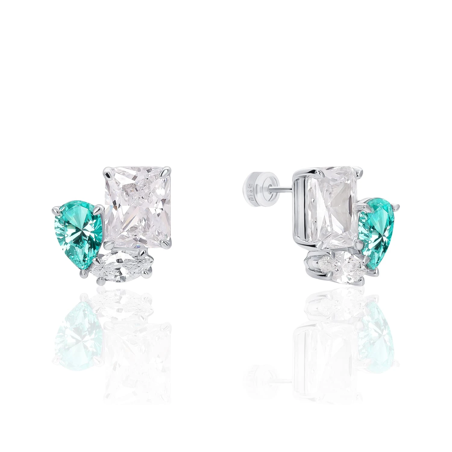 Серебряные серьги FREEDOM с фианитами