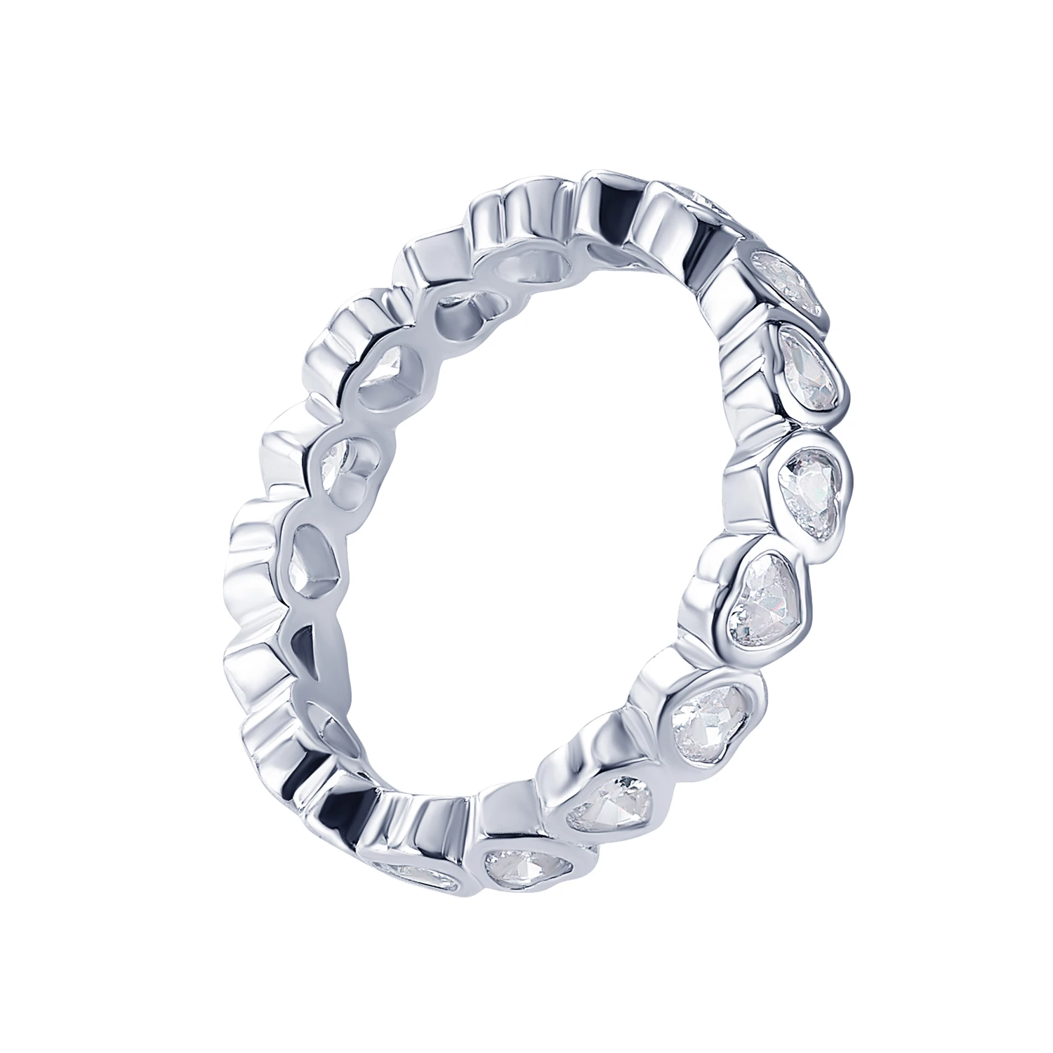 Кольцо Angel из серебра с фианитами огранки сердца