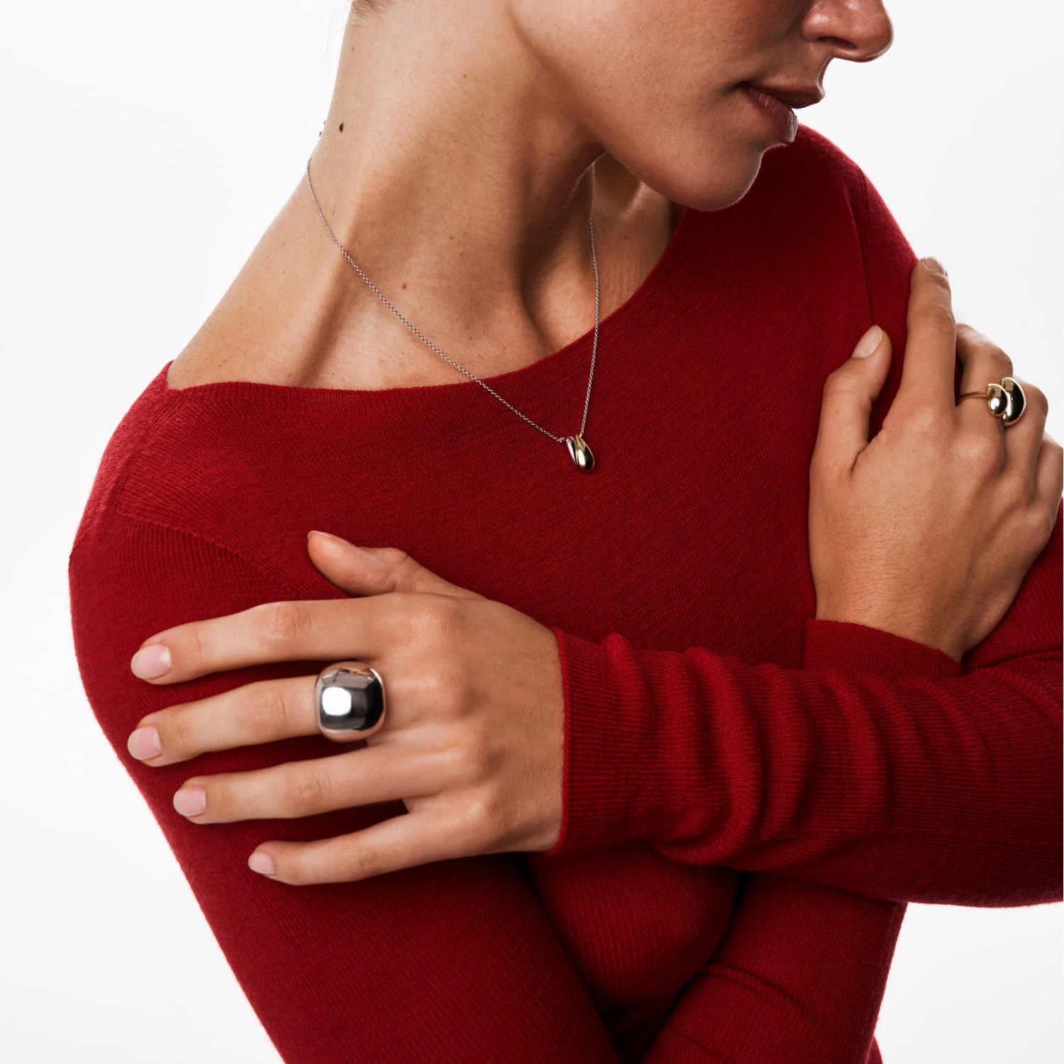 Объемное кольцо ПЕНЕЛОПА из серебра