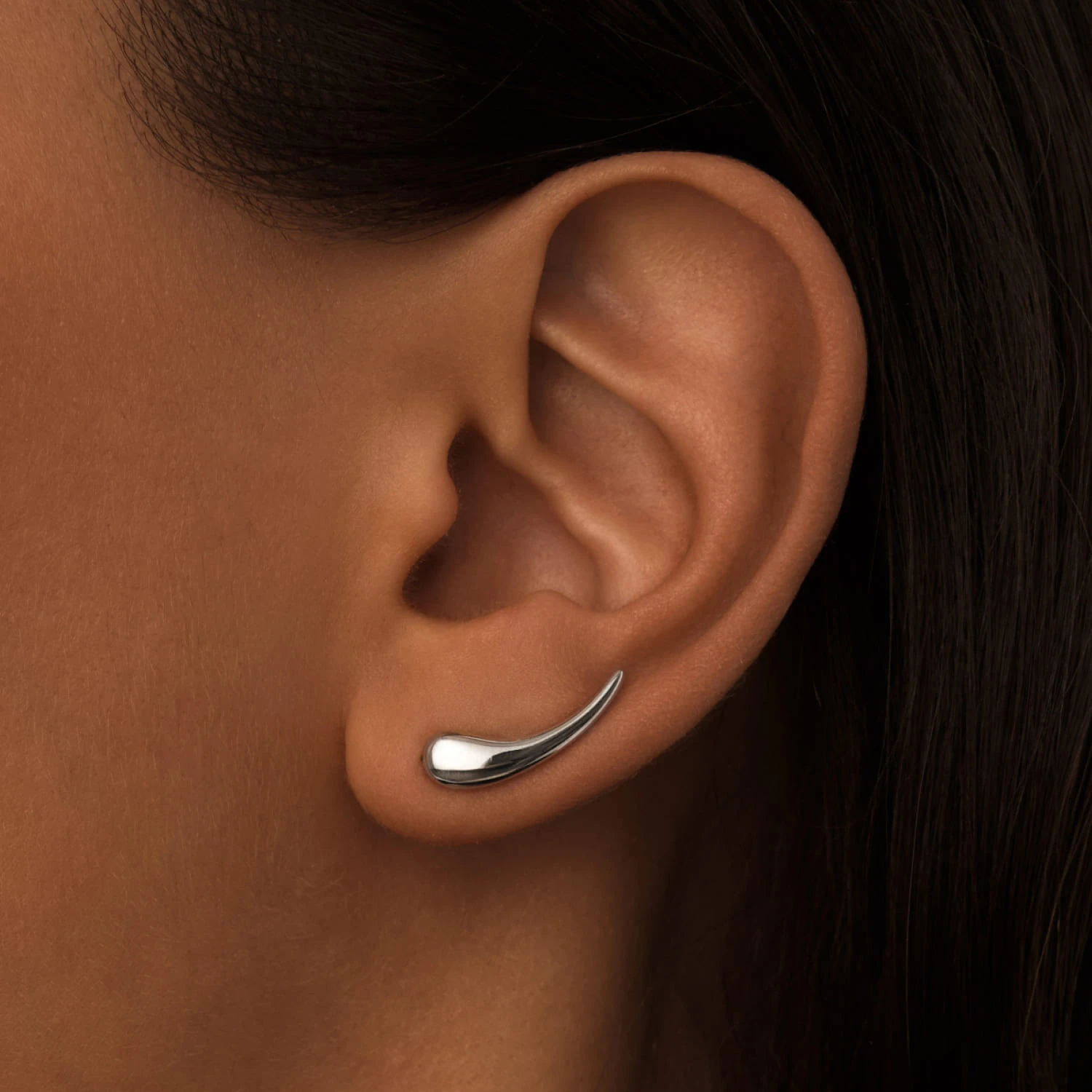 Серебряные серьги-клаймберы