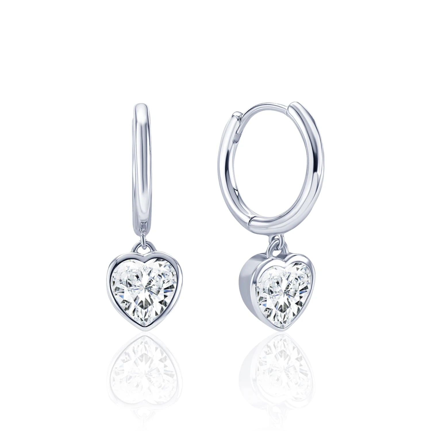 Серебряные серьги с фианитами Angel