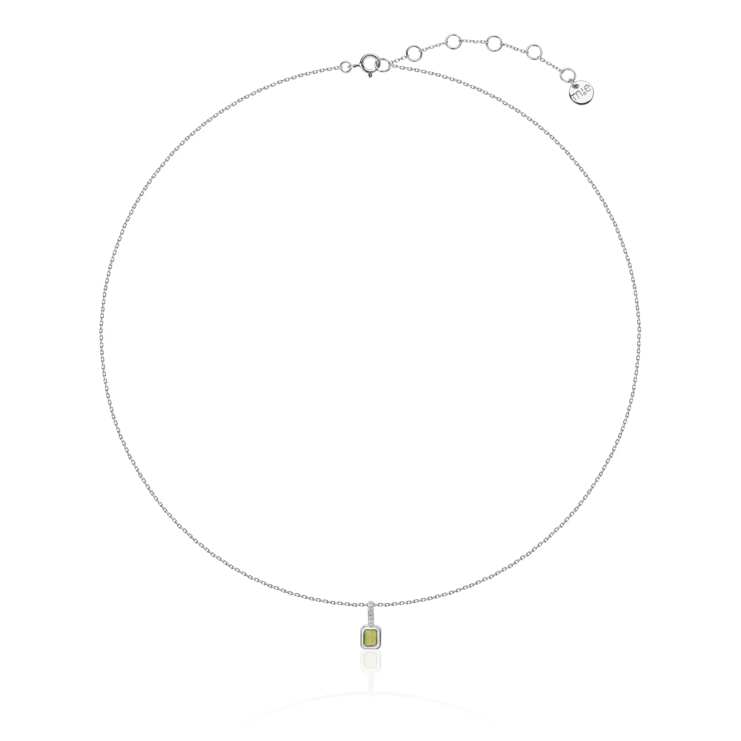 Серебряное колье с оливином