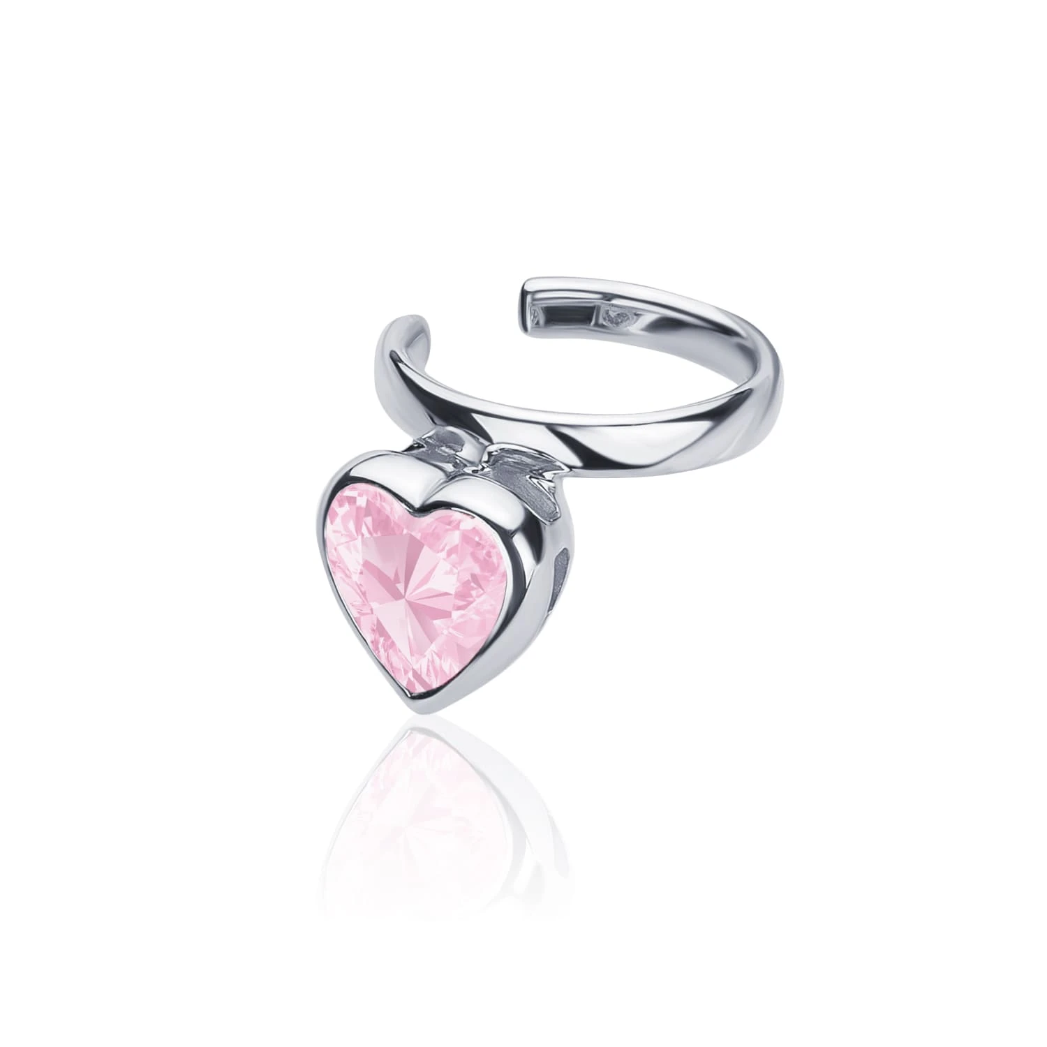 Серебряный кафф SWEETHEART с сердцем