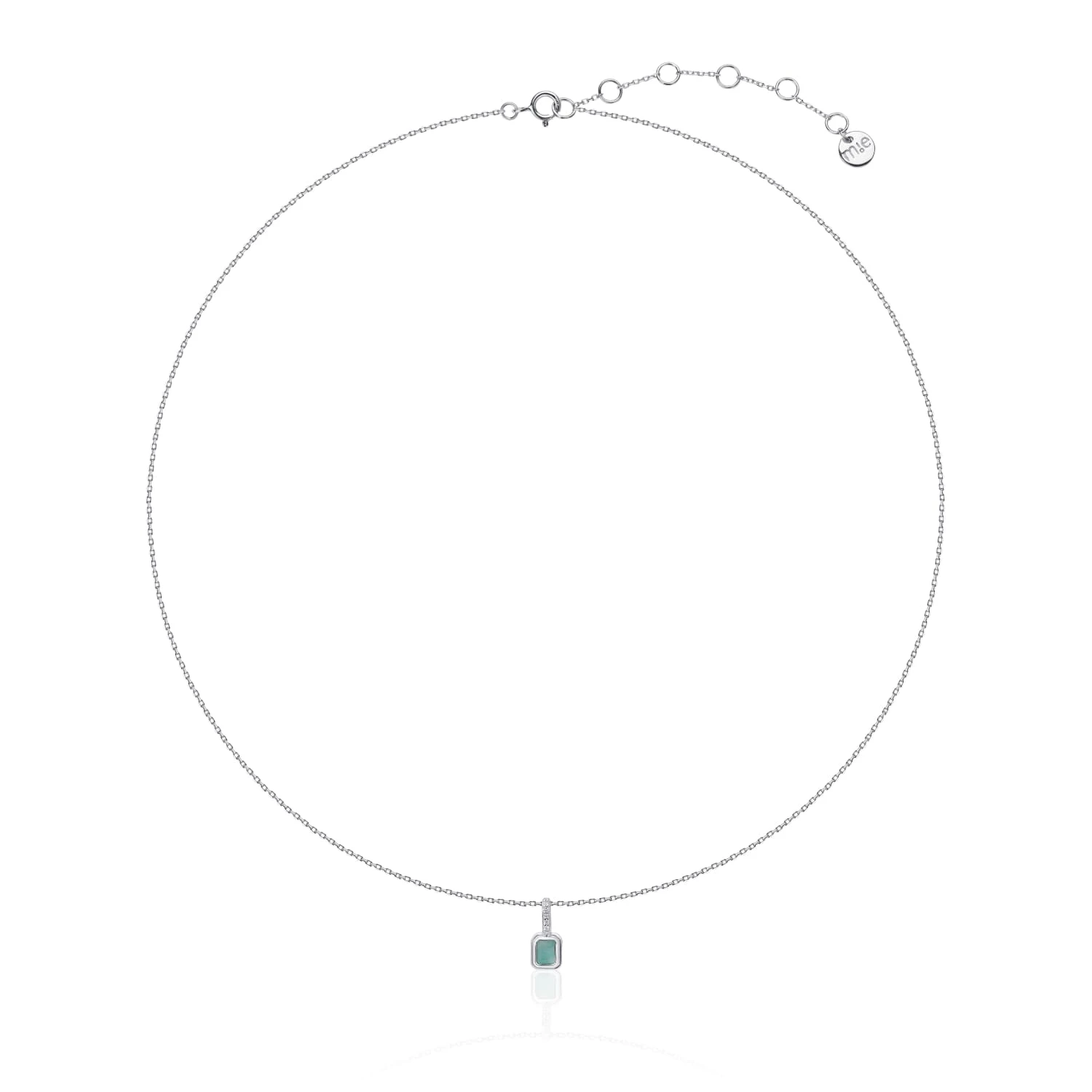 Серебряное колье с амазонитом