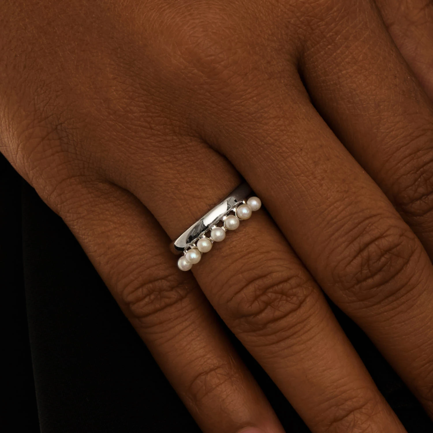 Серебряное кольцо SICILIA с жемчугом