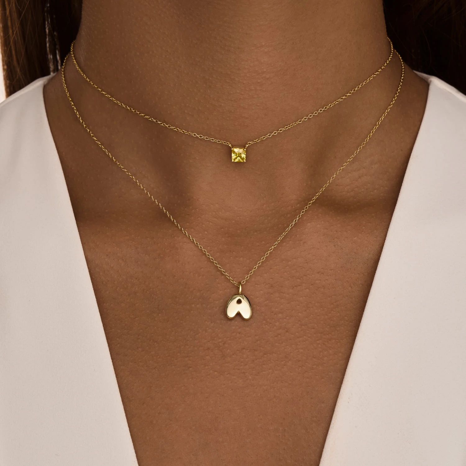 Серебряное колье позолоченое с буквой А MIESTILO 