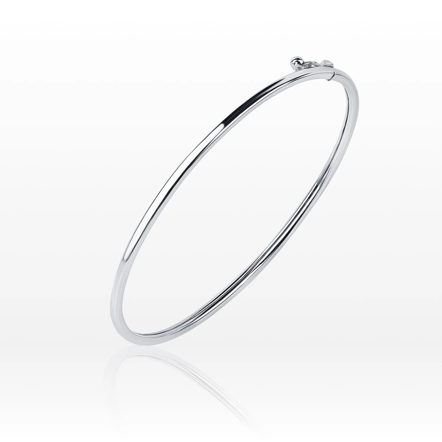 Серебряный жесткий браслет MIESTILO