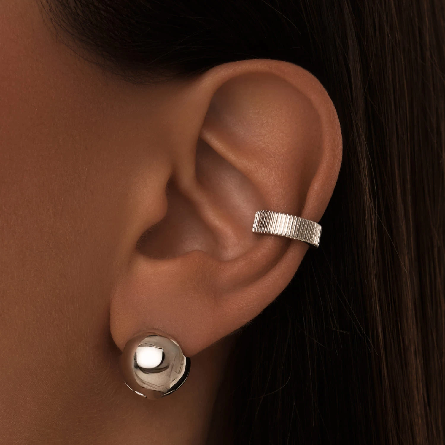 Серьги-шары из серебра