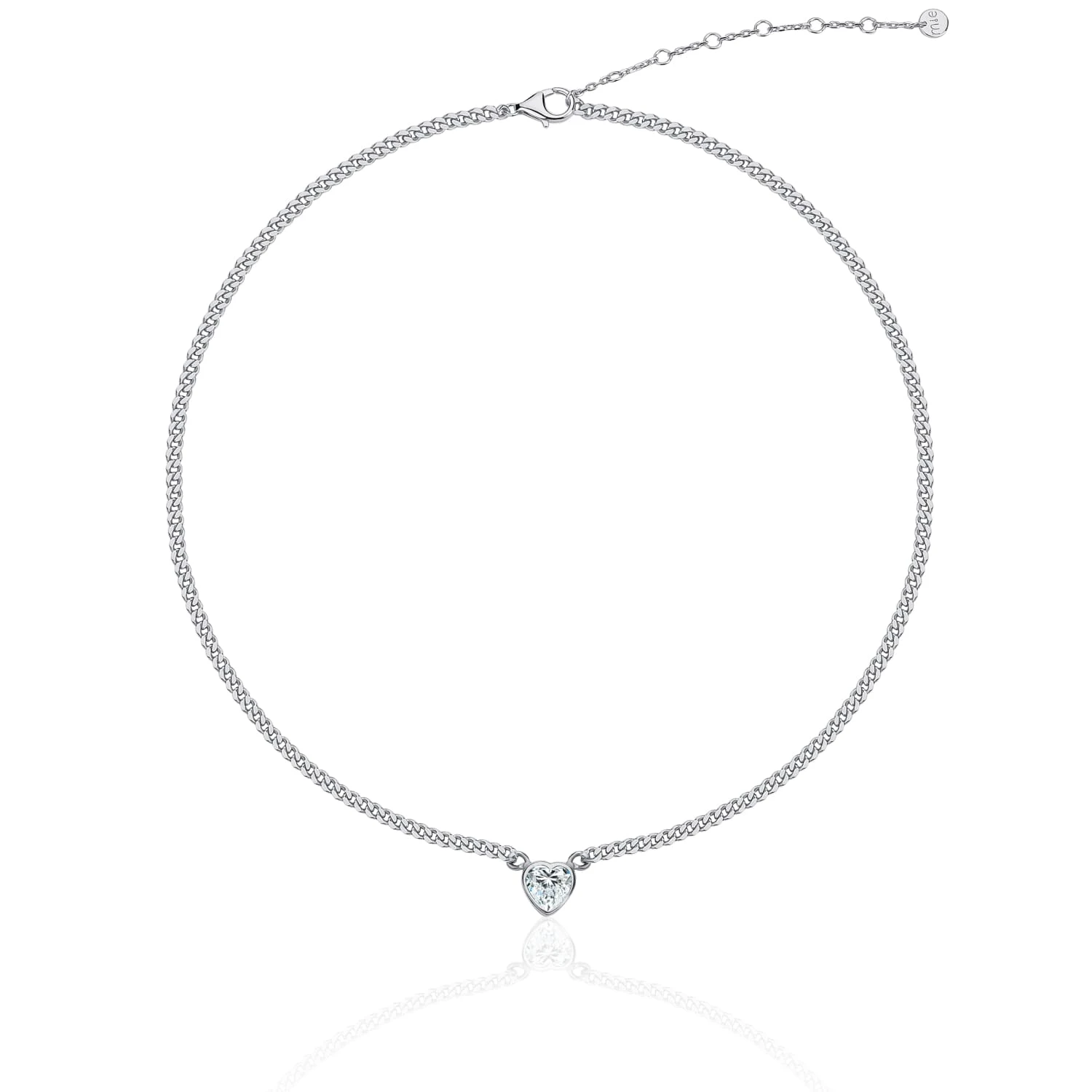 Серебряное колье с фианитом Angel