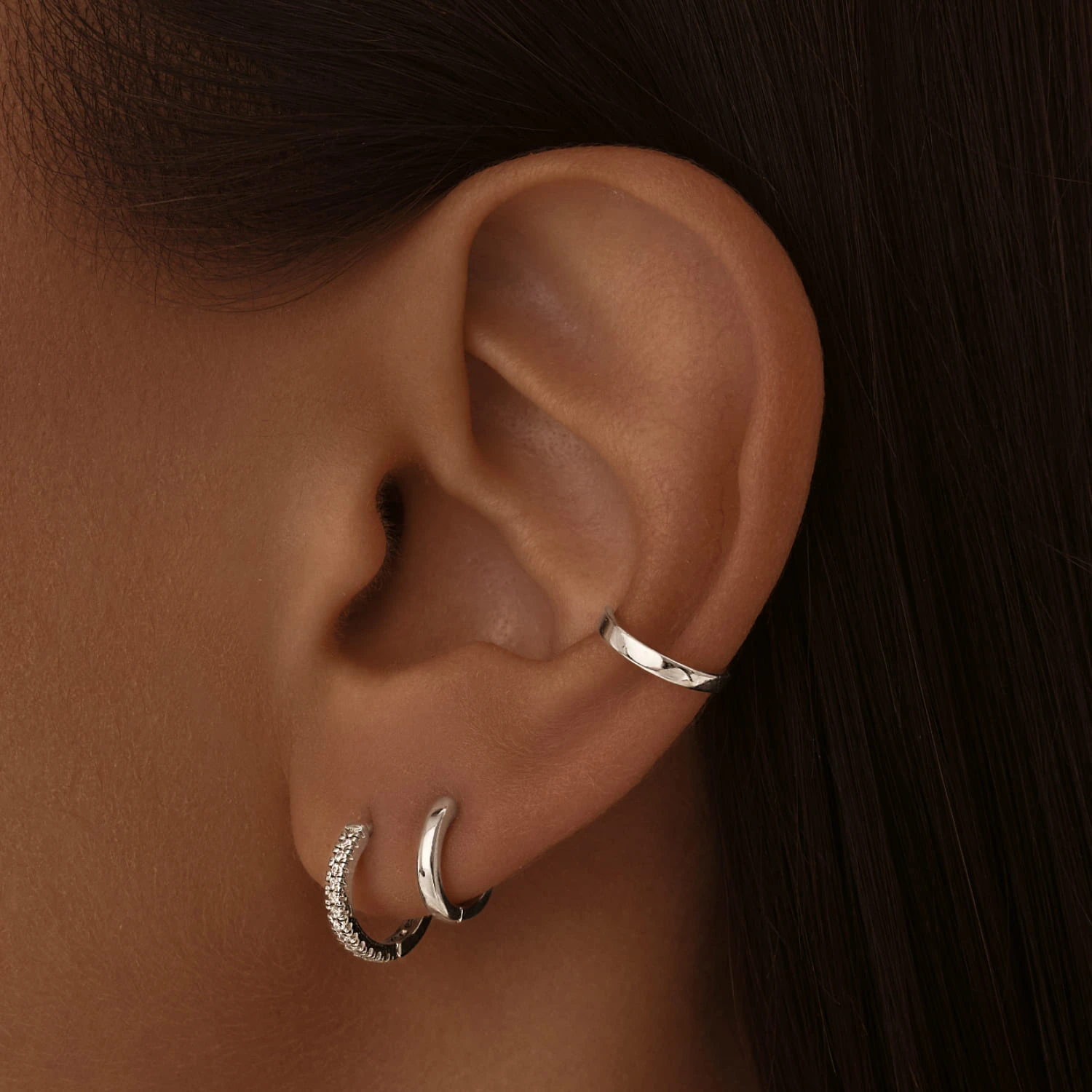 Серебряные серьги-конго S MIESTILO 