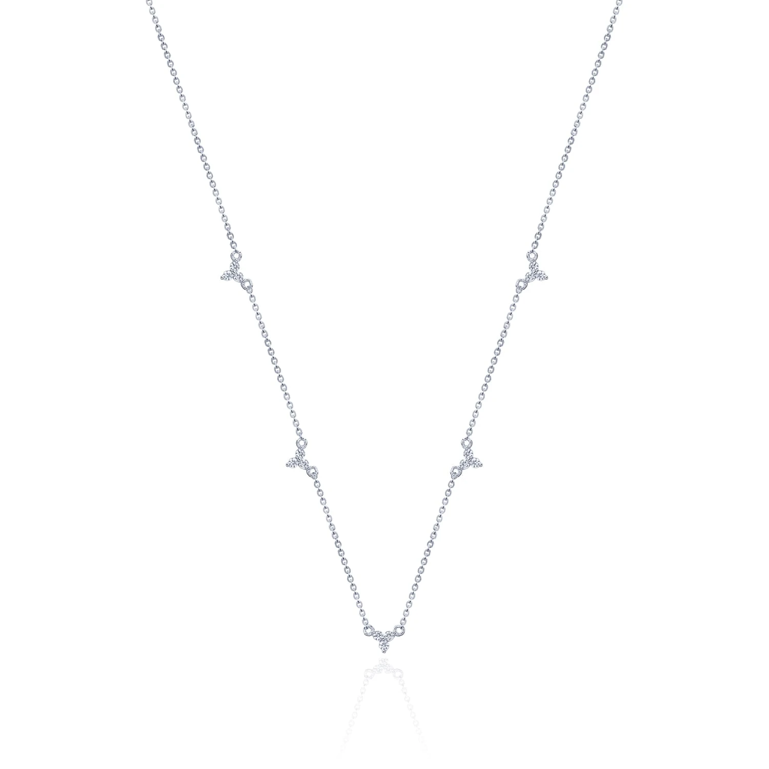 Серебряное колье-чокер с фианитами MIESTILO 