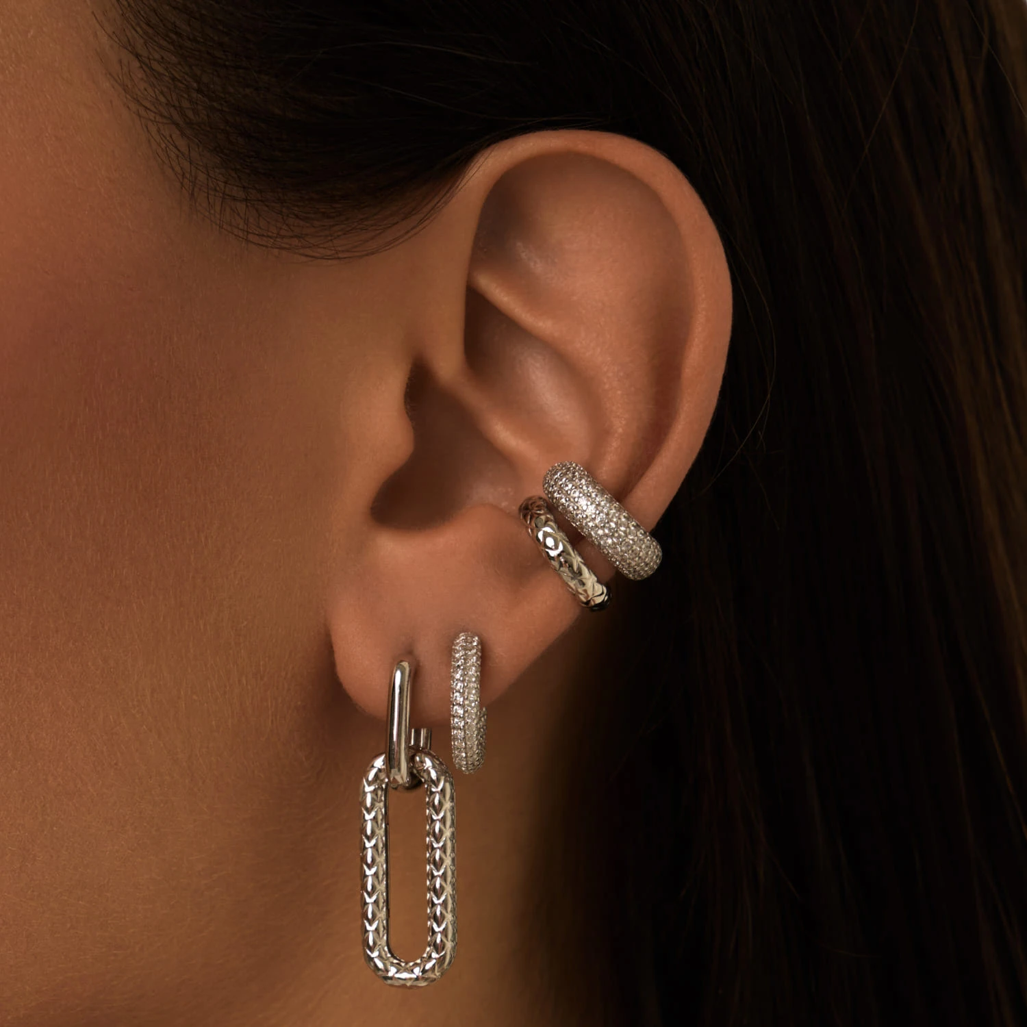 Фактурный кафф из серебра