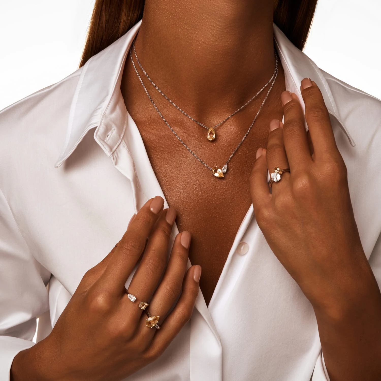 Серебряное кольцо BRIGHTNESS с цитрином