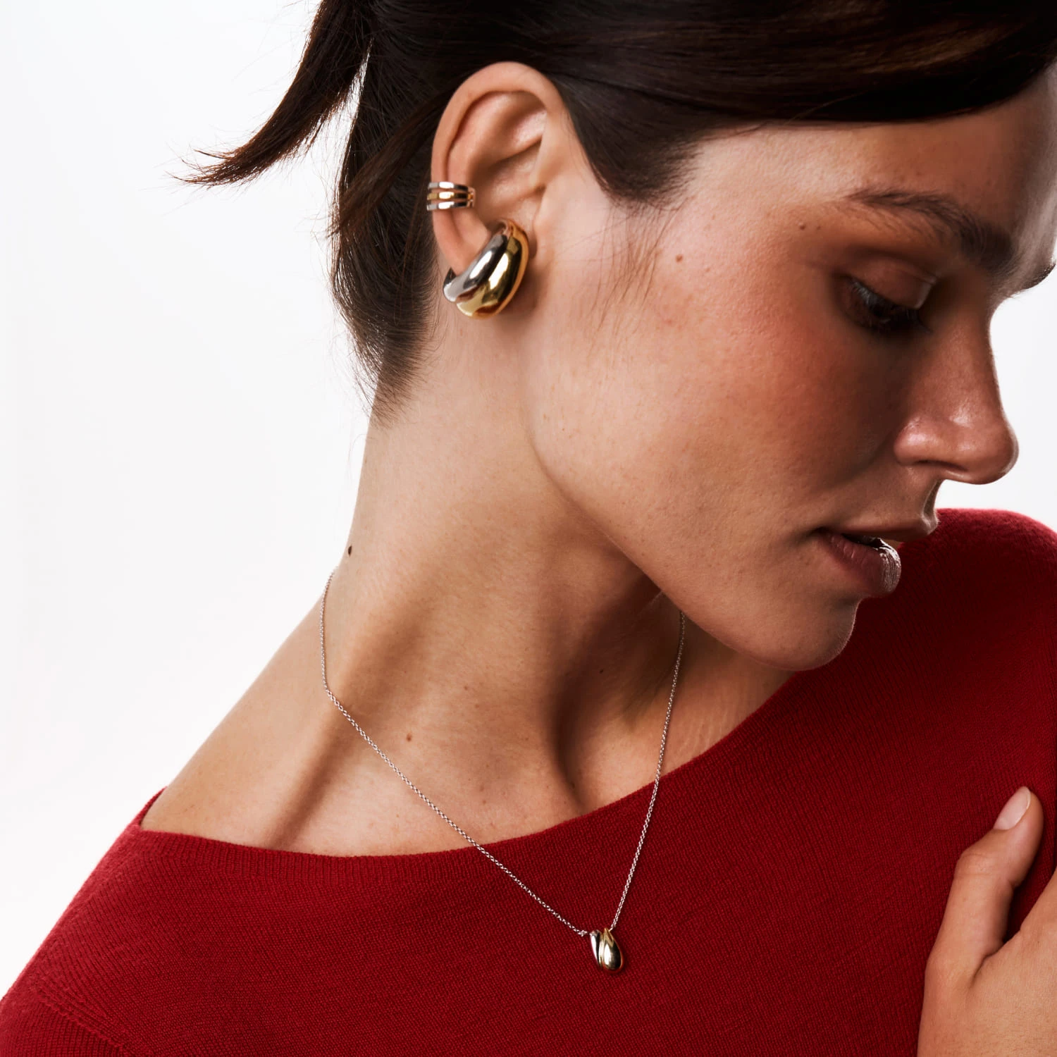 Кафф из серебра биколор