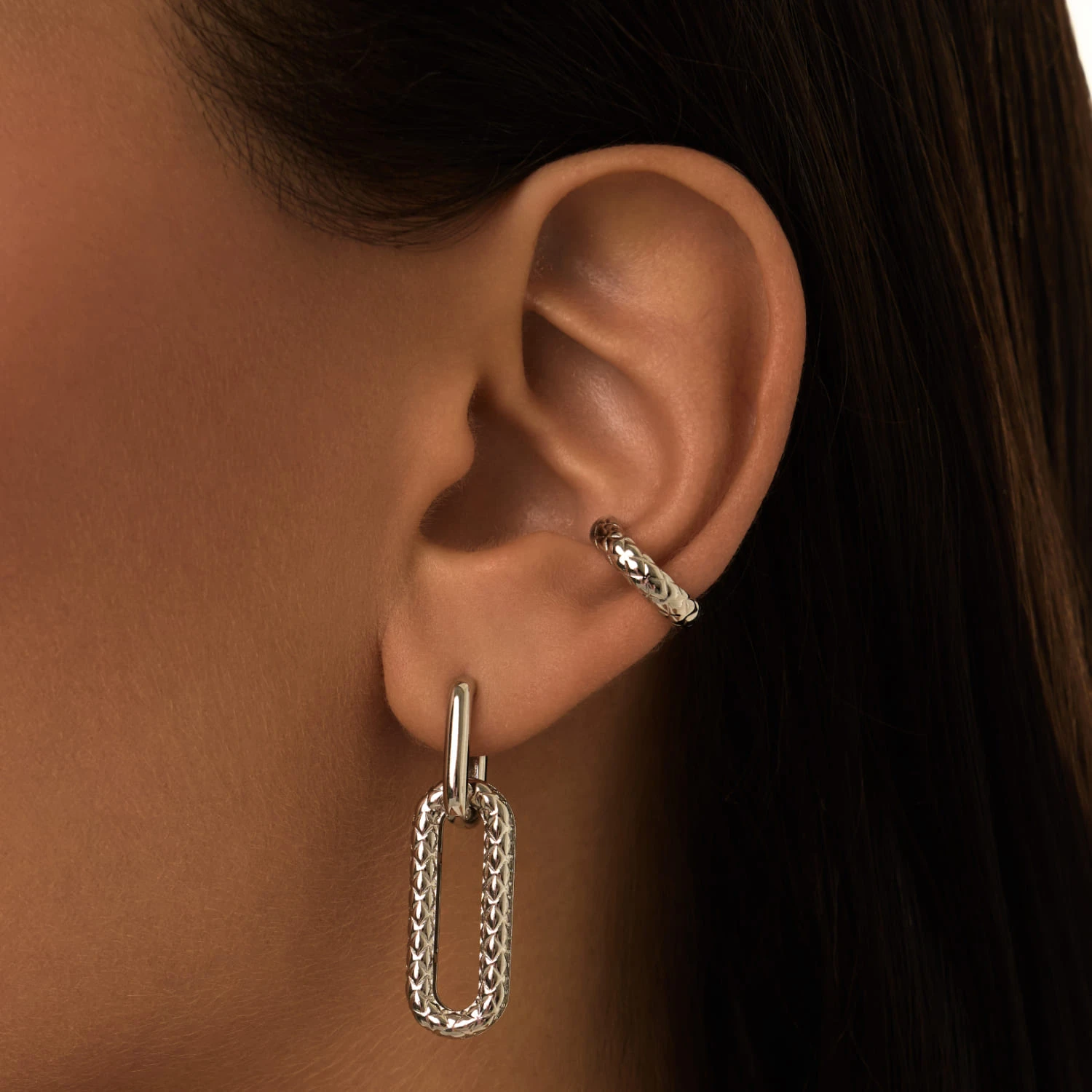 Фактурный кафф из серебра