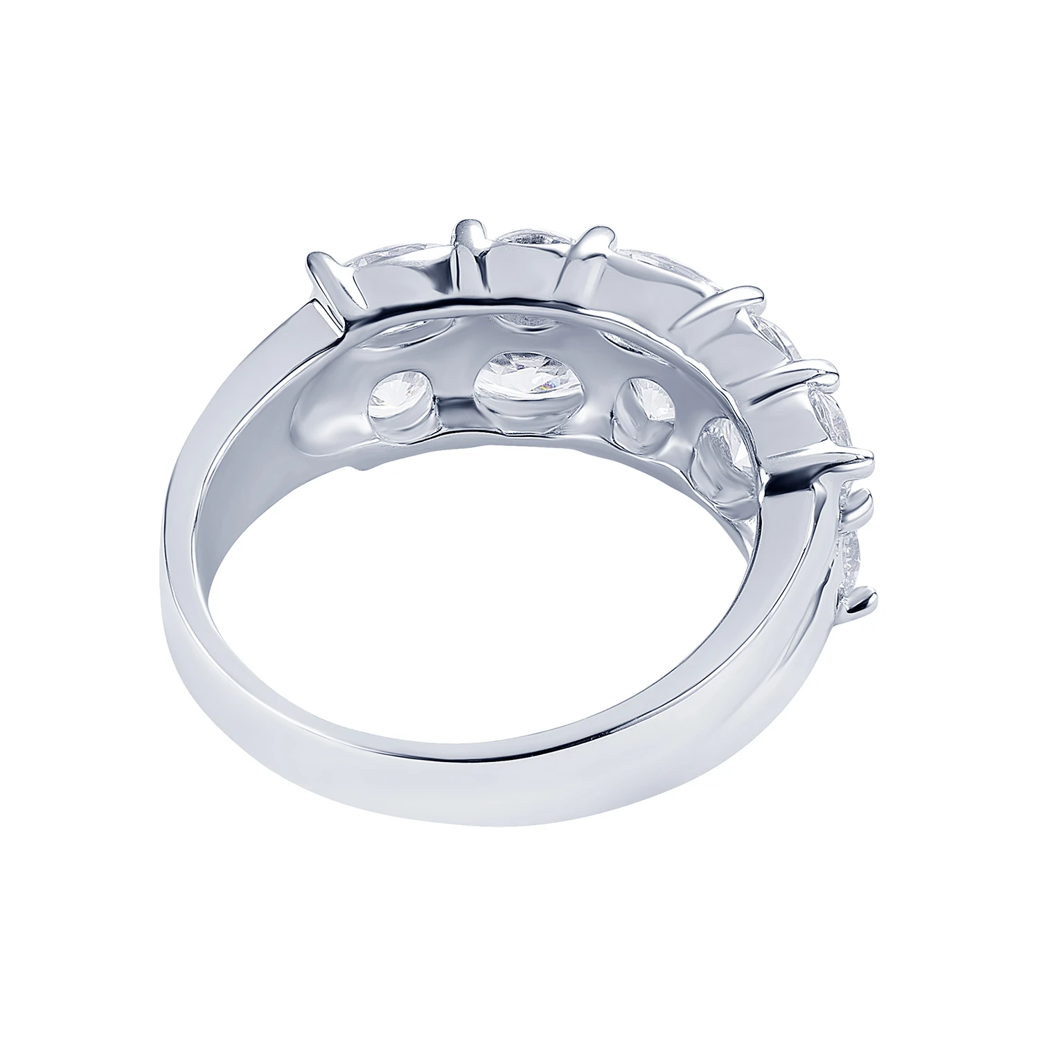 Кольцо из серебра с крупными фианитами