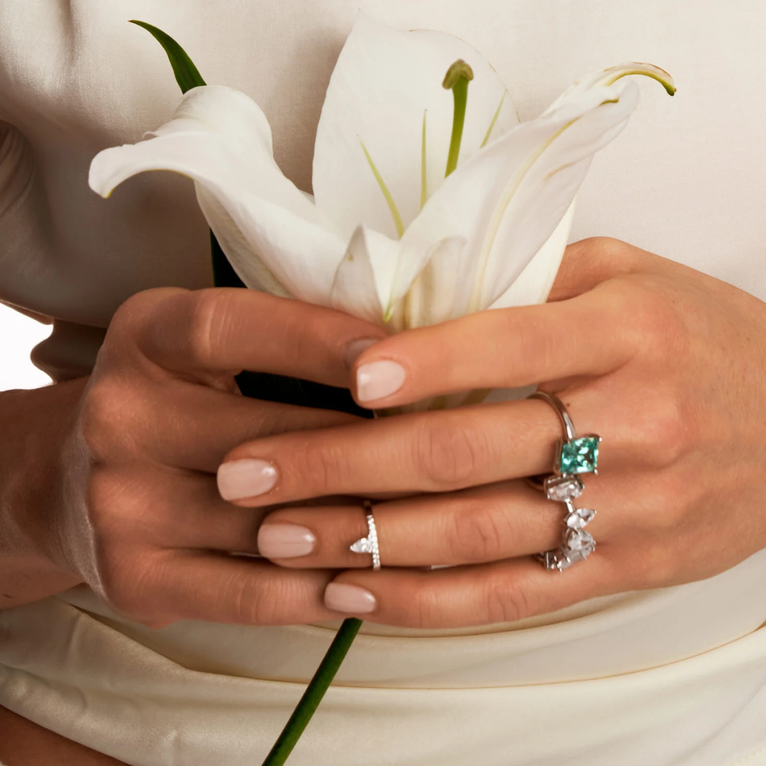 Серебряное кольцо A LA RUSSE с фианитами