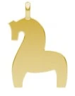 Подвеска серебряная лошадка в позолоте