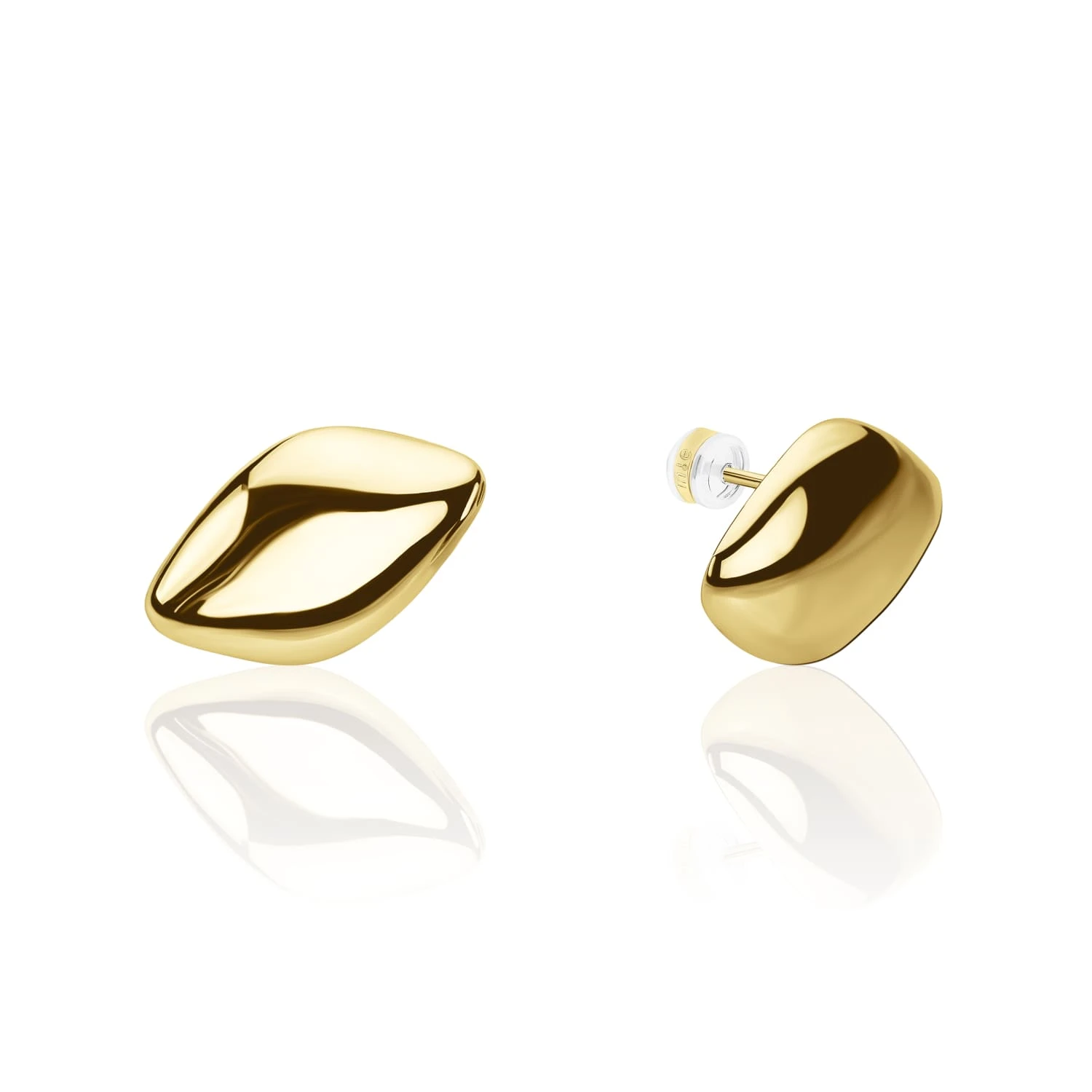 Серьги-ромбы PENELOPE из серебра в покрытии желтое золото