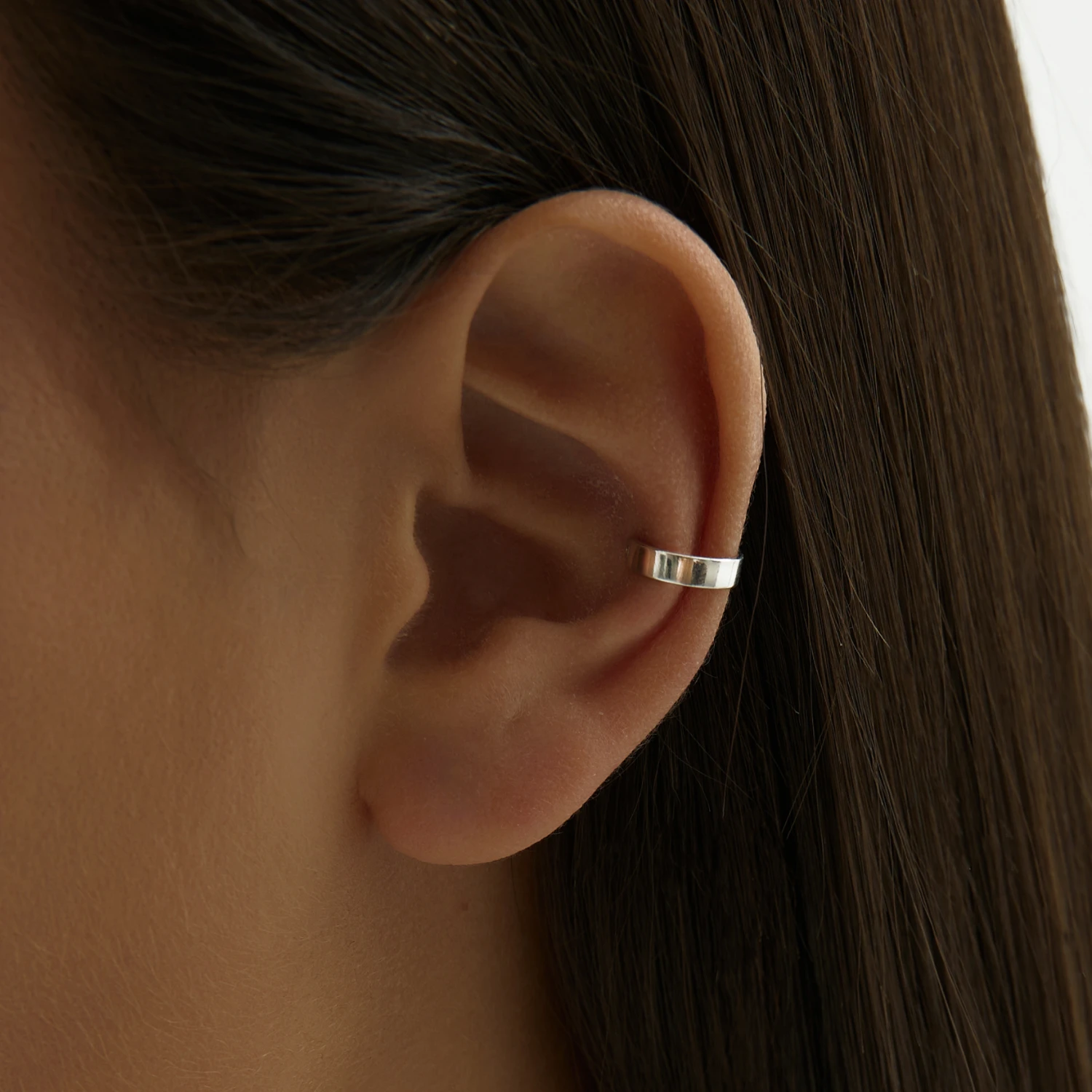 Серебряный кафф без вставок