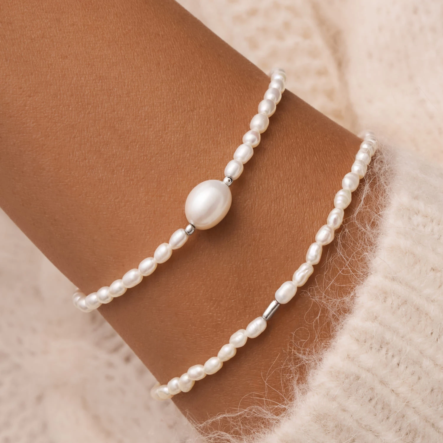 Серебряный браслет SICILIA из жемчуга