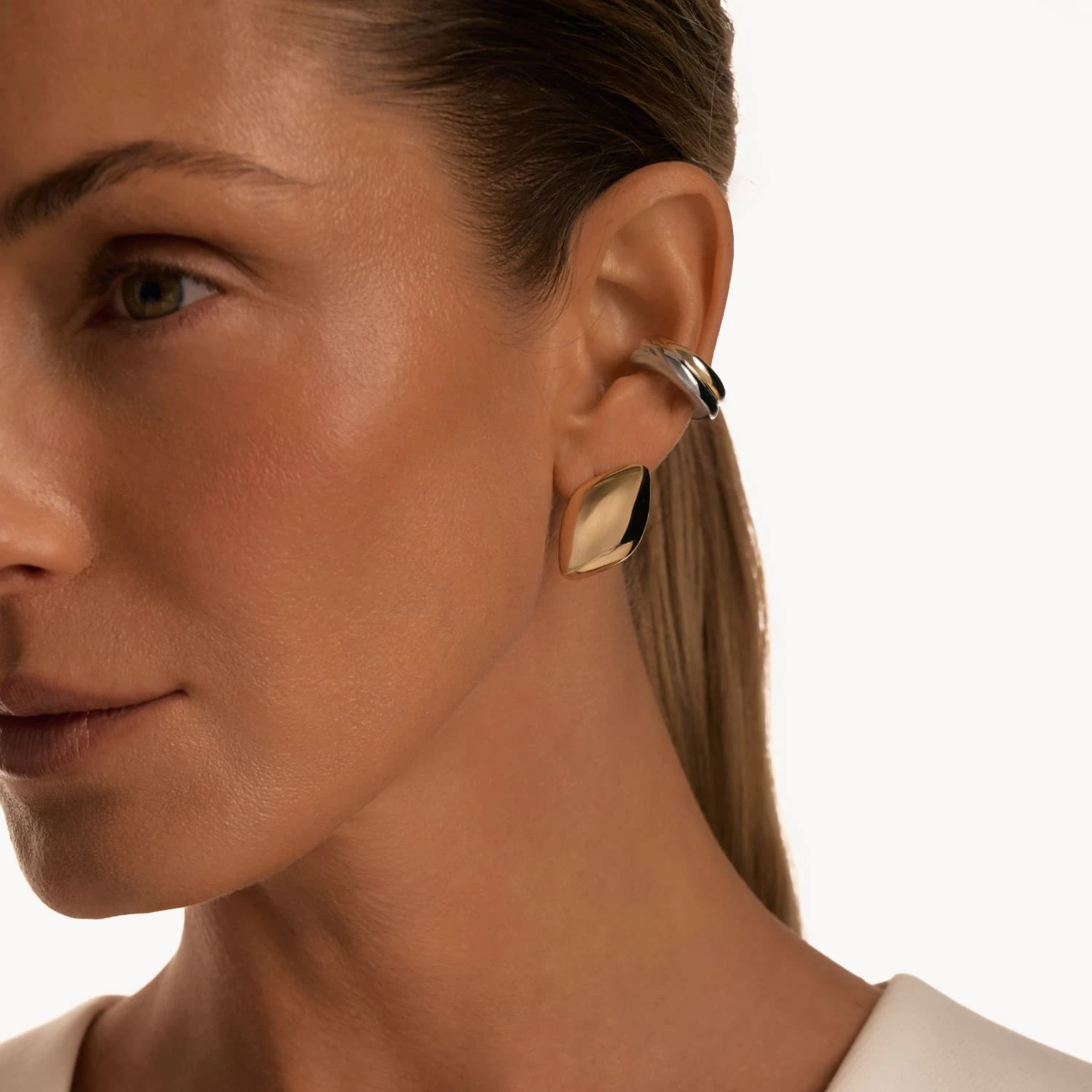 Серебряный кафф биколор