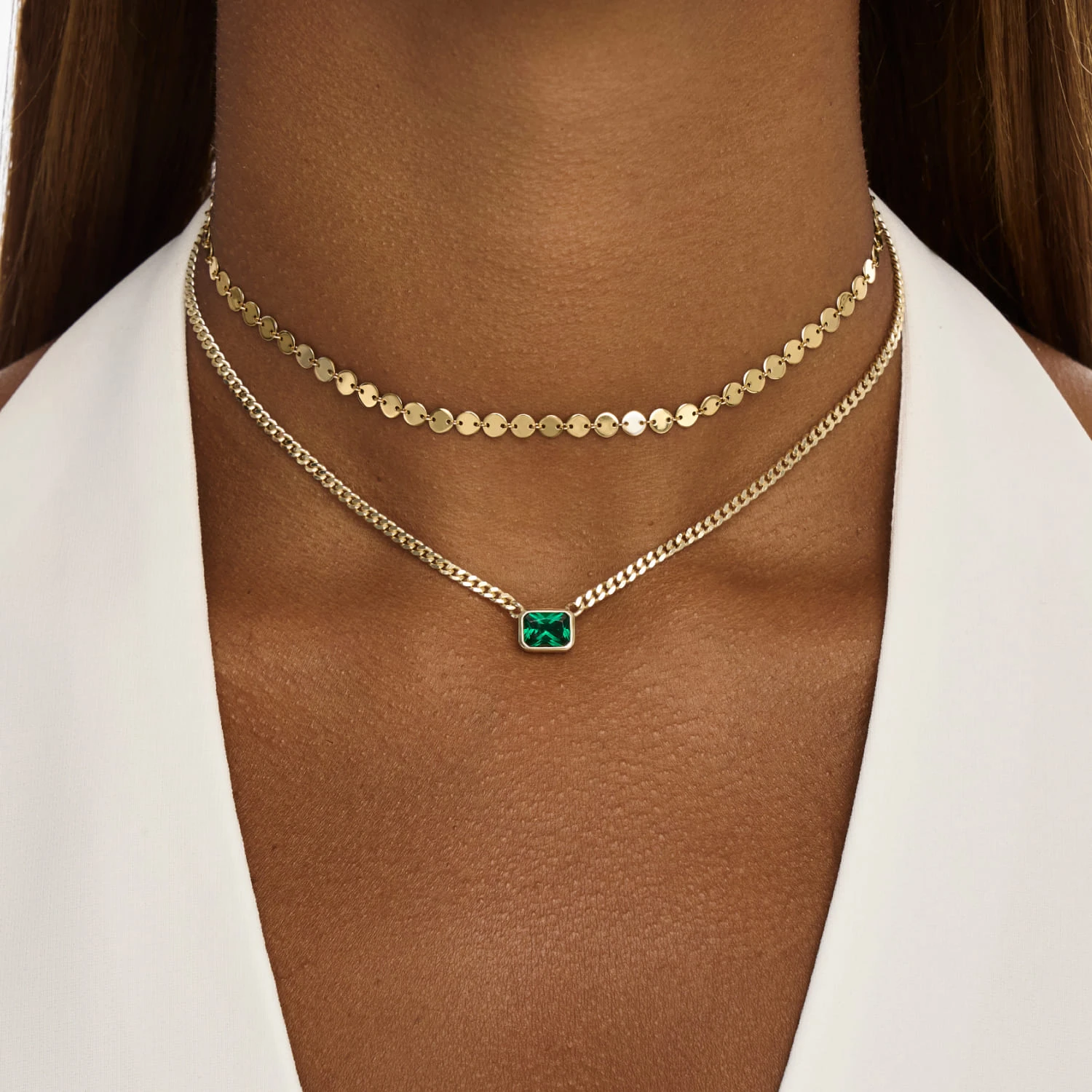 Позолоченное колье-чокер из серебра с монетками