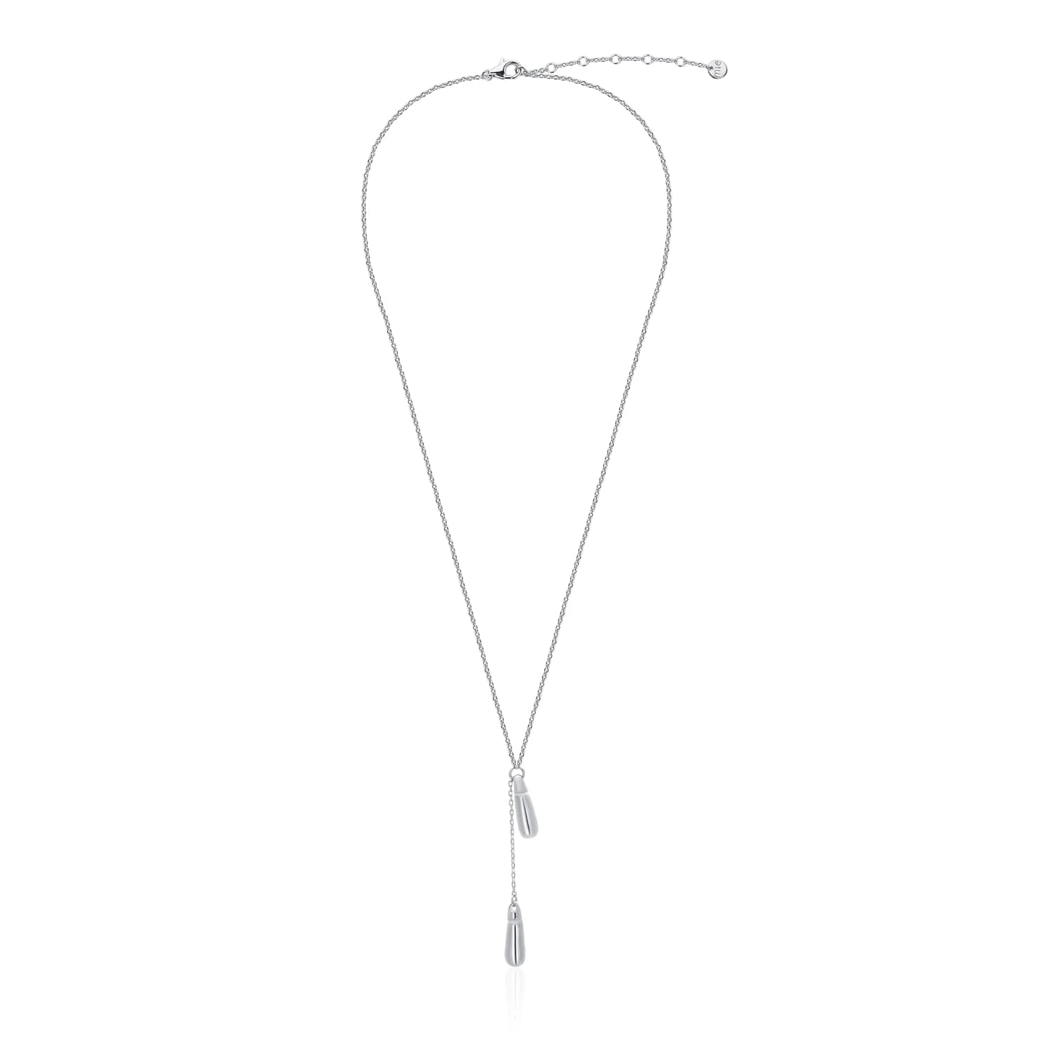 Серебряное колье-галстук с подвесками