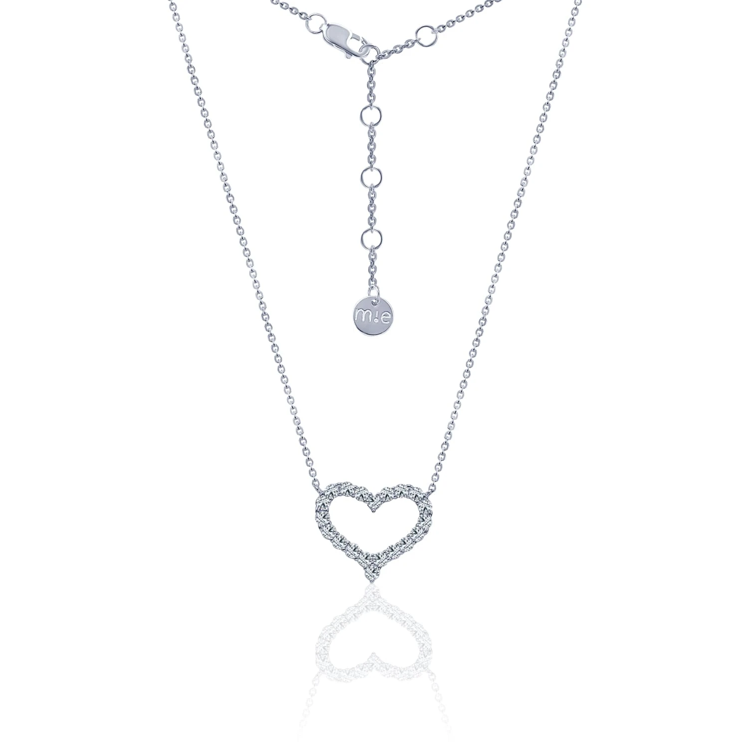 Серебряная подвеска на шею в форме сердца MIESTILO