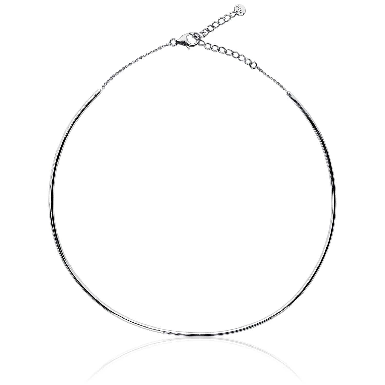 Жесткое колье-чокер из серебра