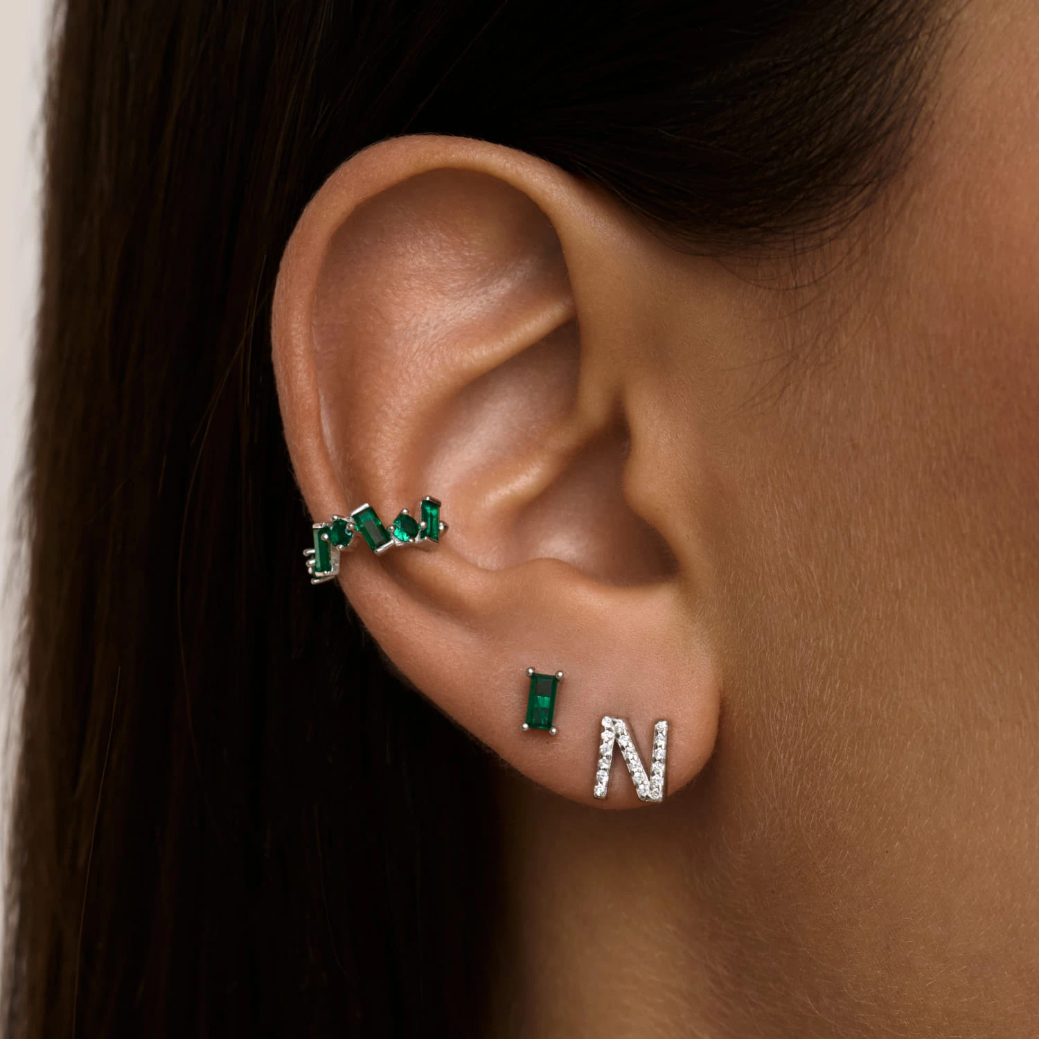 Моносерьга в виде буквы N MIESTILO