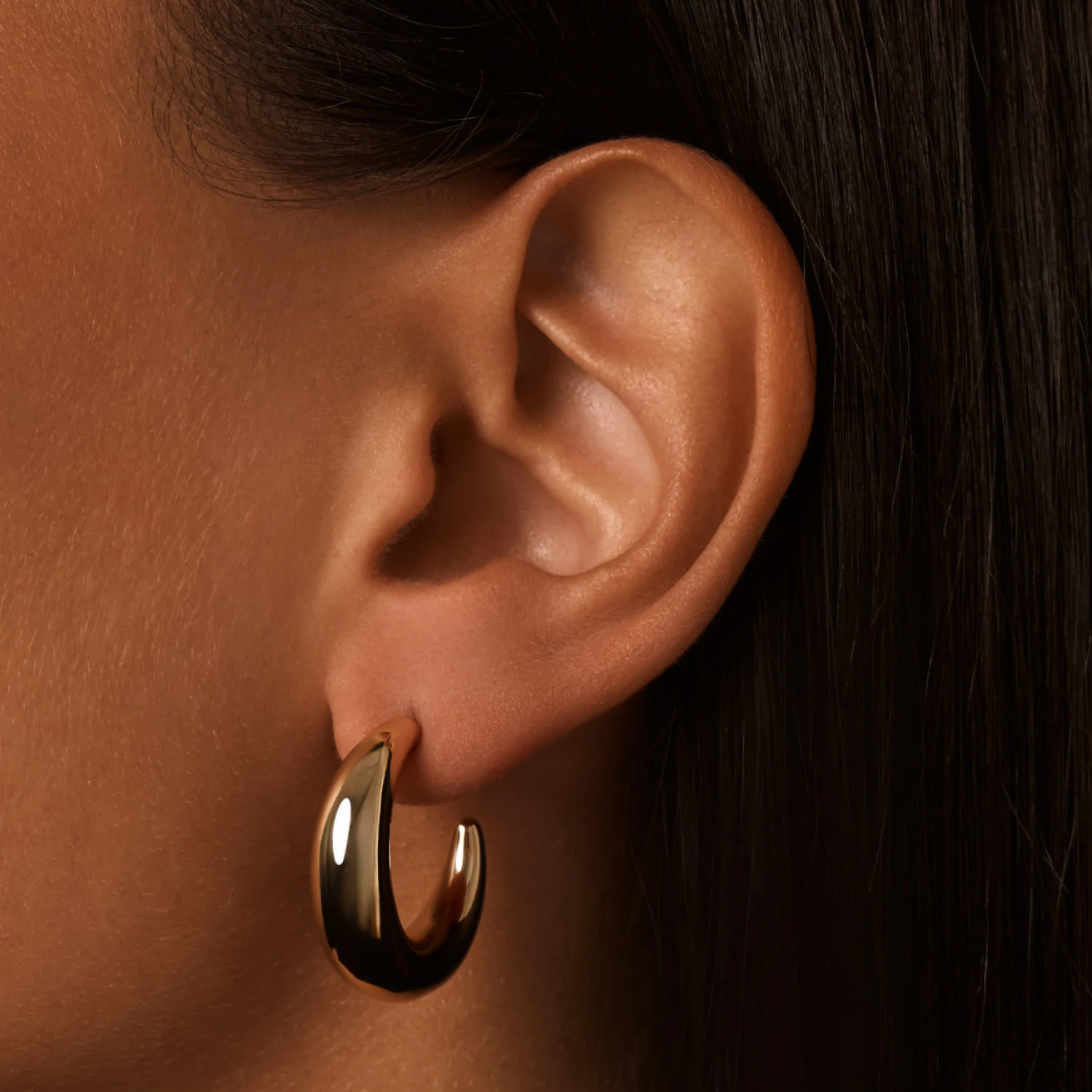 Серьги-кольца PENELOPE из серебра в покрытии желтое золото