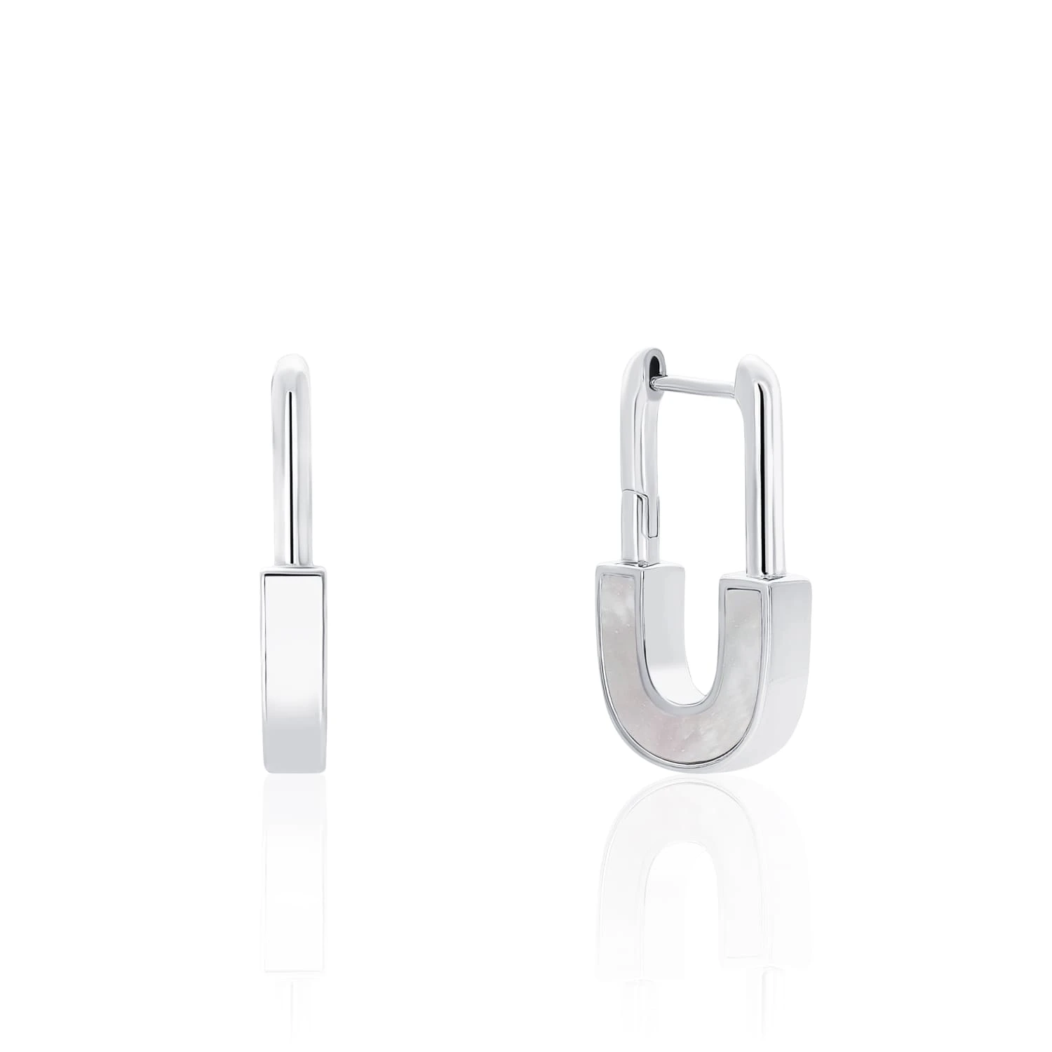 Серебряные серьги с натуральным перламутром