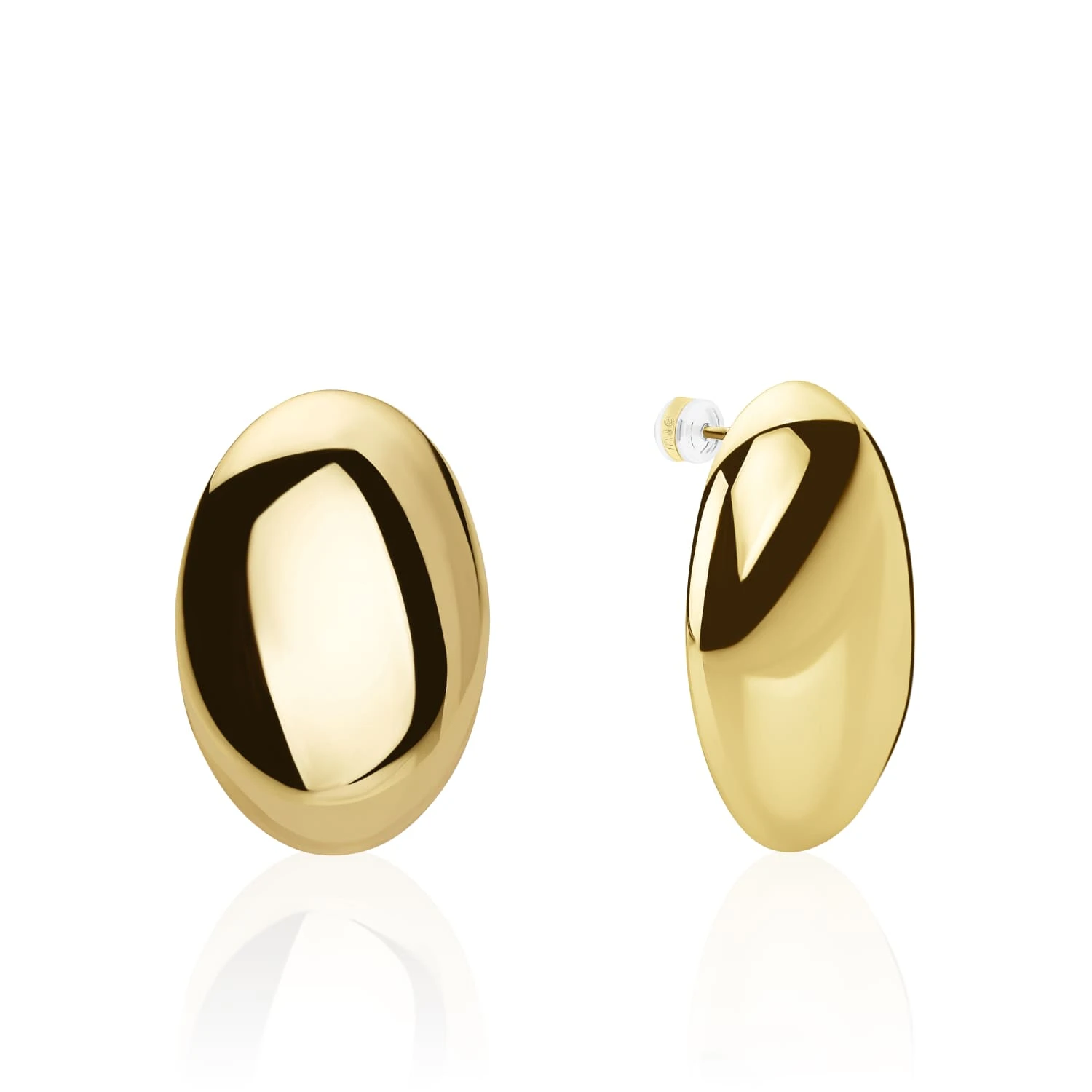 Овальные серьги PENELOPE из серебра в покрытии желтое золото